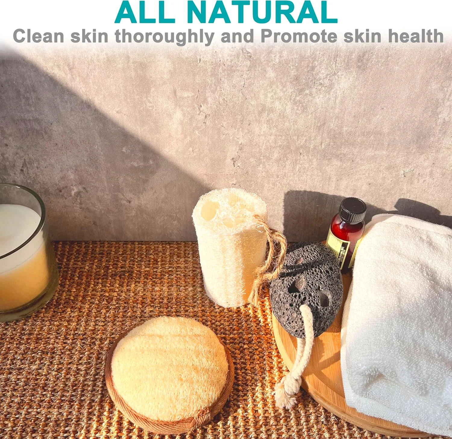 پد لایه بردار طبیعی صورت لیف اسفنجی برس صورت 4"×4"، اسکرابر دوش - اسپا حمام بدن برای مردان و زنان، منبع تجدید پذیر (جلو 100% لیف + پشت 100% تری پنبه ای) بسته 3 عددی پد لایه بردار طبیعی صورت لیف اسفنجی برس صورت 4"×4"، اسکرابر دوش - اسپا حمام بدن برای مردان و زنان، منبع تجدید پذیر (جلو 100% لیف + پشت 100% تری پنبه ای) بسته 3 عددی