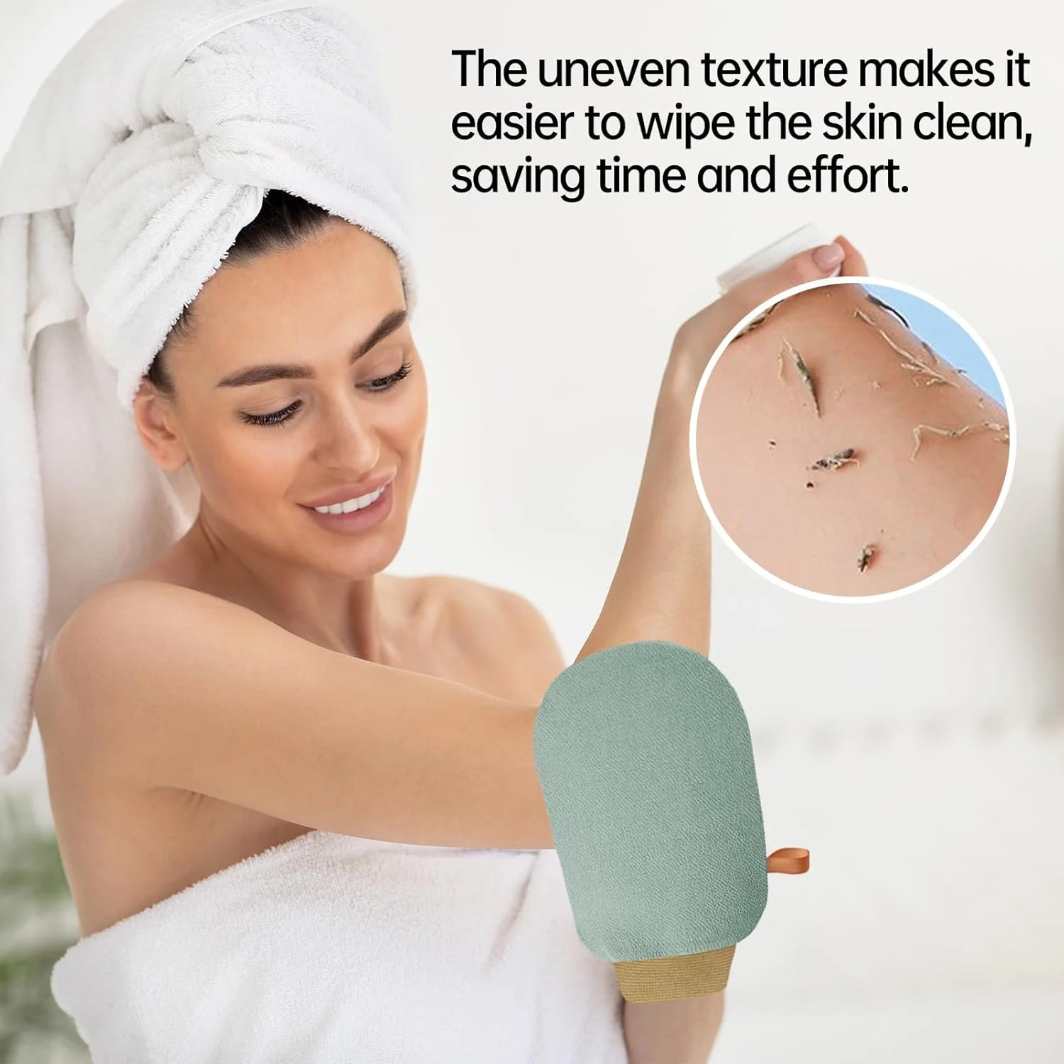 دستکش لایه بردار 3 جفتی: دستکش پاک کننده عمیق کره ای برای بدن و صورت - لیف اسکراب دوش برای پوست صاف، از بین برنده پوست مرده - لایه برداری اسپا، حمام و حمام ترکی - مناسب برای حمام، زنانه و مردانه