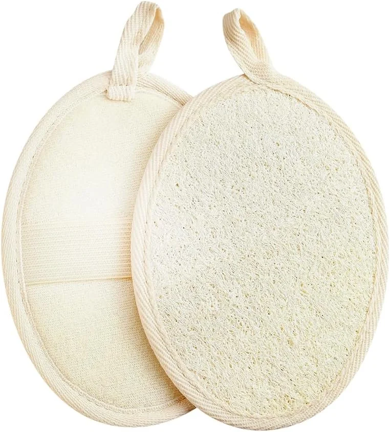 2 عدد پد لوفا اسکرابر دوش، اسفنج اسکراب بدن، پد لایه بردار، پد لایه بردار صورت قابل استفاده مجدد، اسکرابرهای اسپا حمام، پدهای پاک کننده صورت، اسکرابر حذف پوست مرده