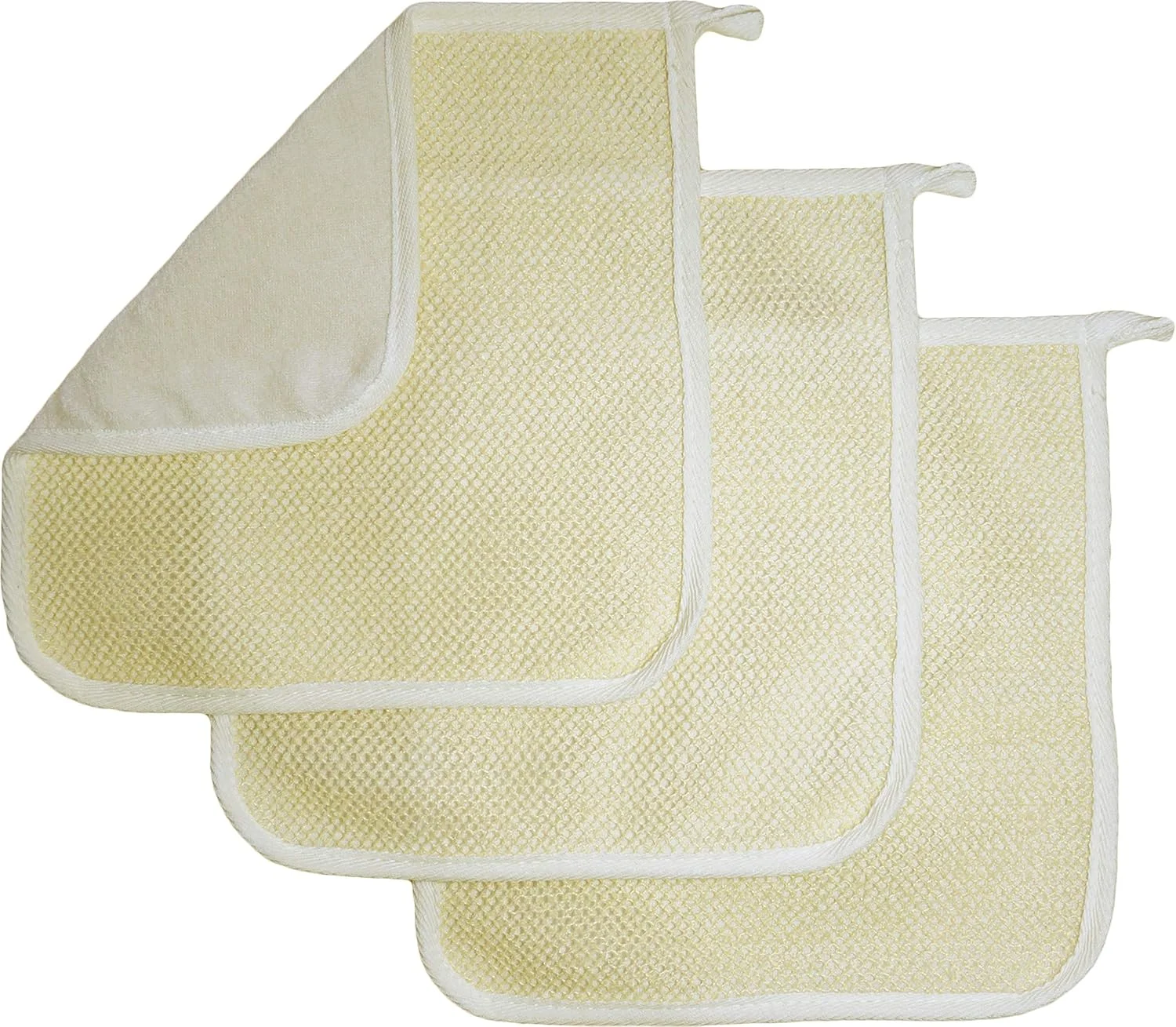 ست 3 عددی اسکراب لایه بردار دو طرفه با بافت نرم و حوله تری نرم، مناسب اسپا خانگی، لایه برداری صورت و بدن - اسکرابر دوش - از بین بردن پوست مرده - عالی برای مراقبت از پوست در حمام ماساژ