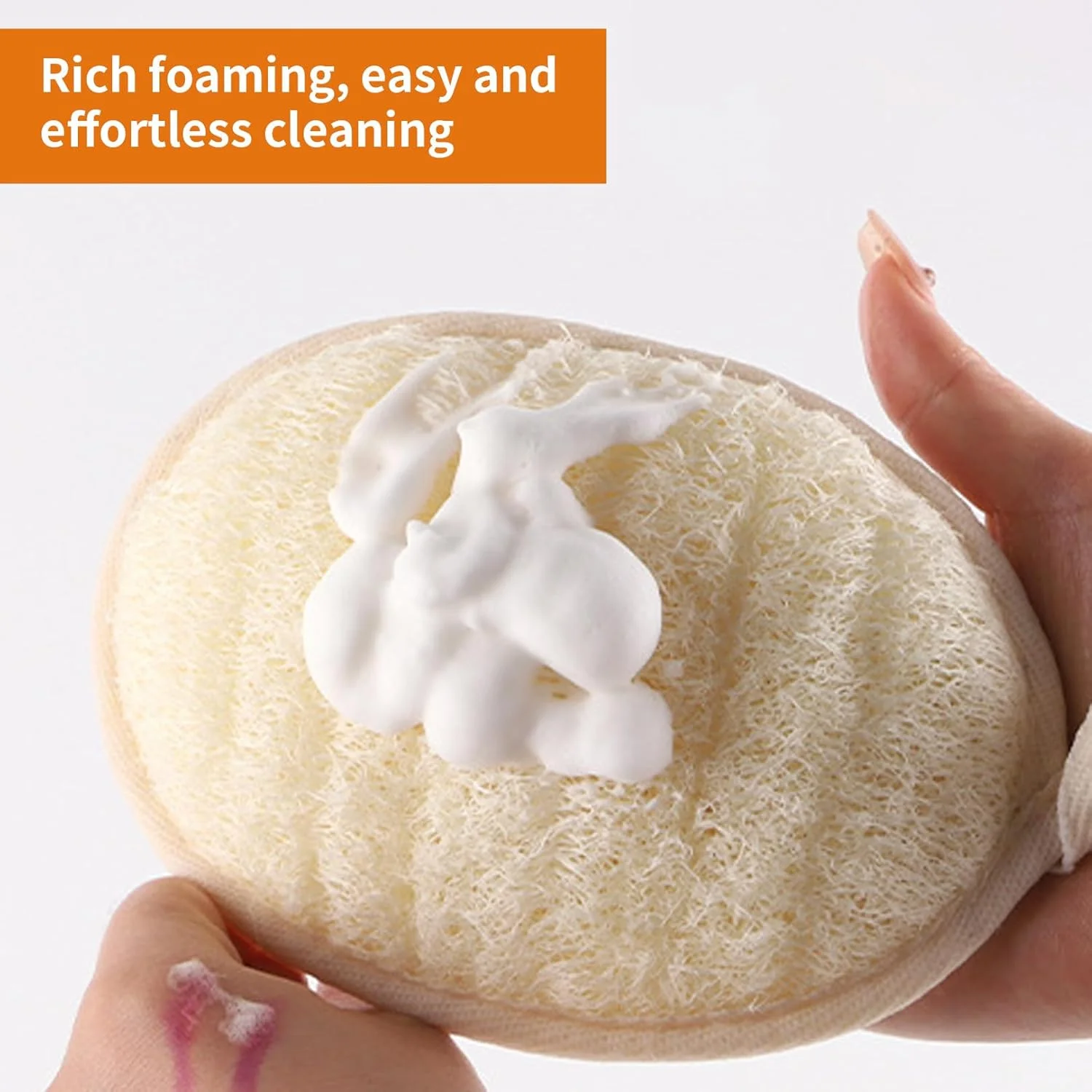 2 عدد اسفنج لوفا، اسفنج لایه بردار، پد لایه بردار صورت، لوفا دوش، اسفنج لوفا لایه بردار، پدهای اسکراب لایه بردار بدن دوش، پدهای شستشوی صورت اسفنج لایه بردار برای زنان و مردان