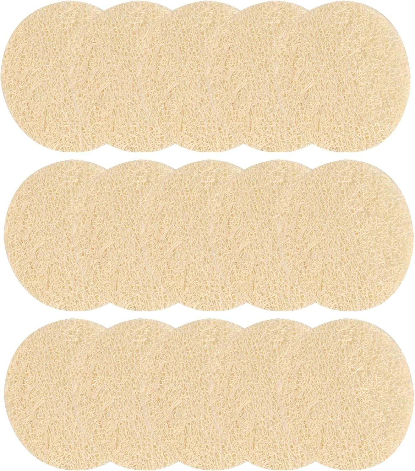 پد لایه بردار طبیعی صورت لیف اسفنجی، برس صورت، پاک کننده آرایش، اسکرابر دوش، از بین برنده پوست مرده، حمام بدن برای آقایان و بانوان، منبع تجدید پذیر - بسته 15 عددی