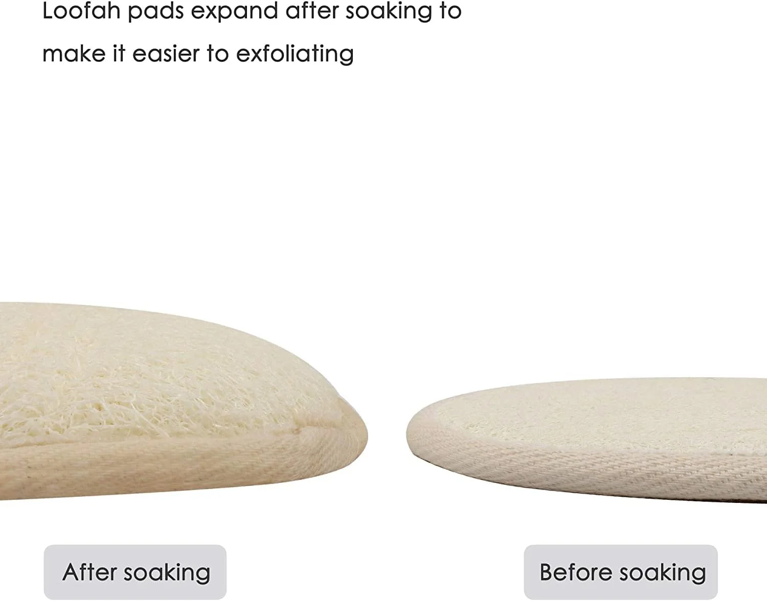 پد اسفنجی لوفا لایه بردار، 10 عددی، بزرگ 4x5.7 - 100% لوفا طبیعی و مواد پارچه تری، دستکش بدن اسکرابر اسفنج لوفا نزدیک به پوست برای مردان و زنان، ایده آل برای آبگرم حمام و دوش (10 عدد)