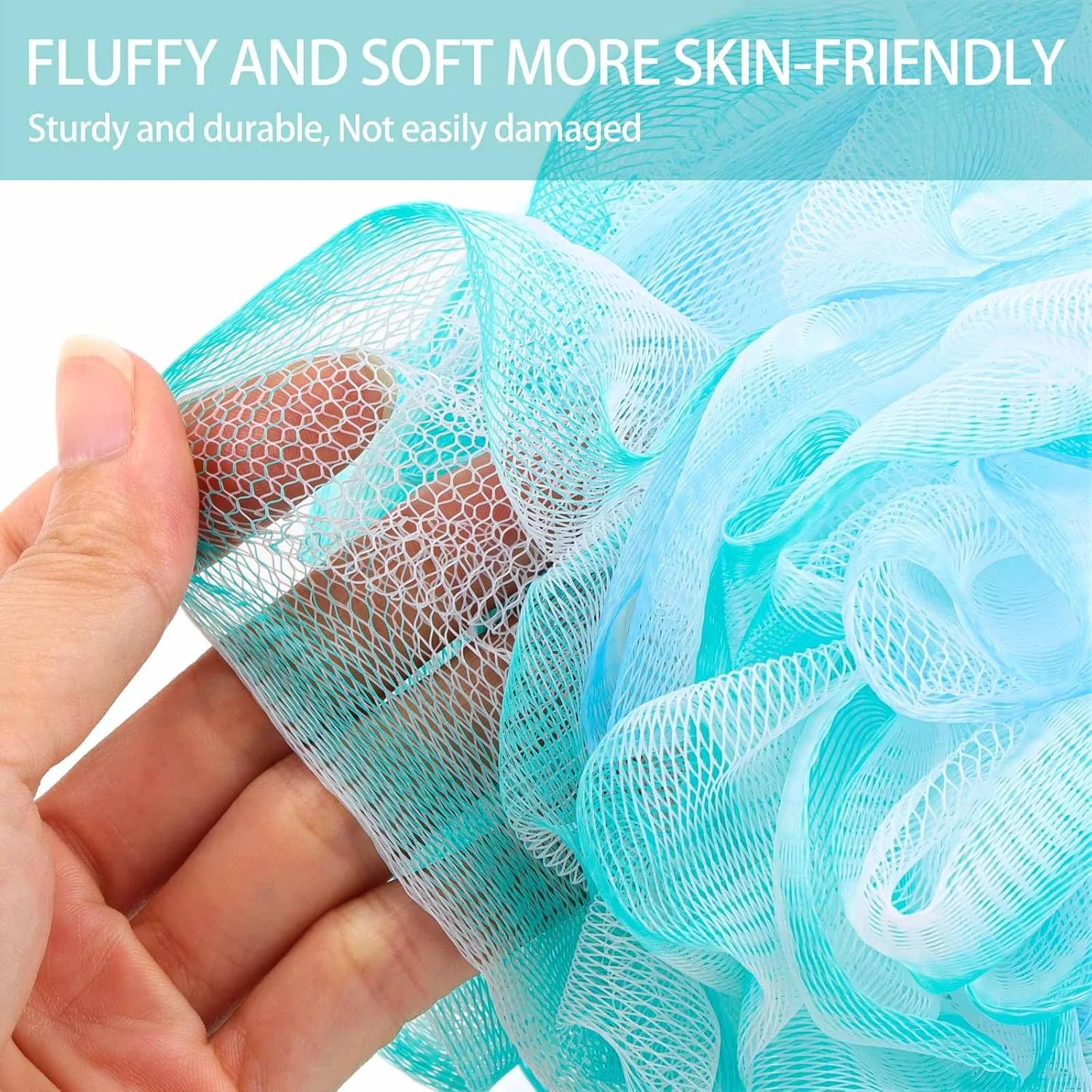 12 عدد اسفنج حمام کوچک لیف مسافرتی، 25 گرم در هر عدد، پف دوش توری، اسکرانچی حمام لایه بردار - چند رنگ