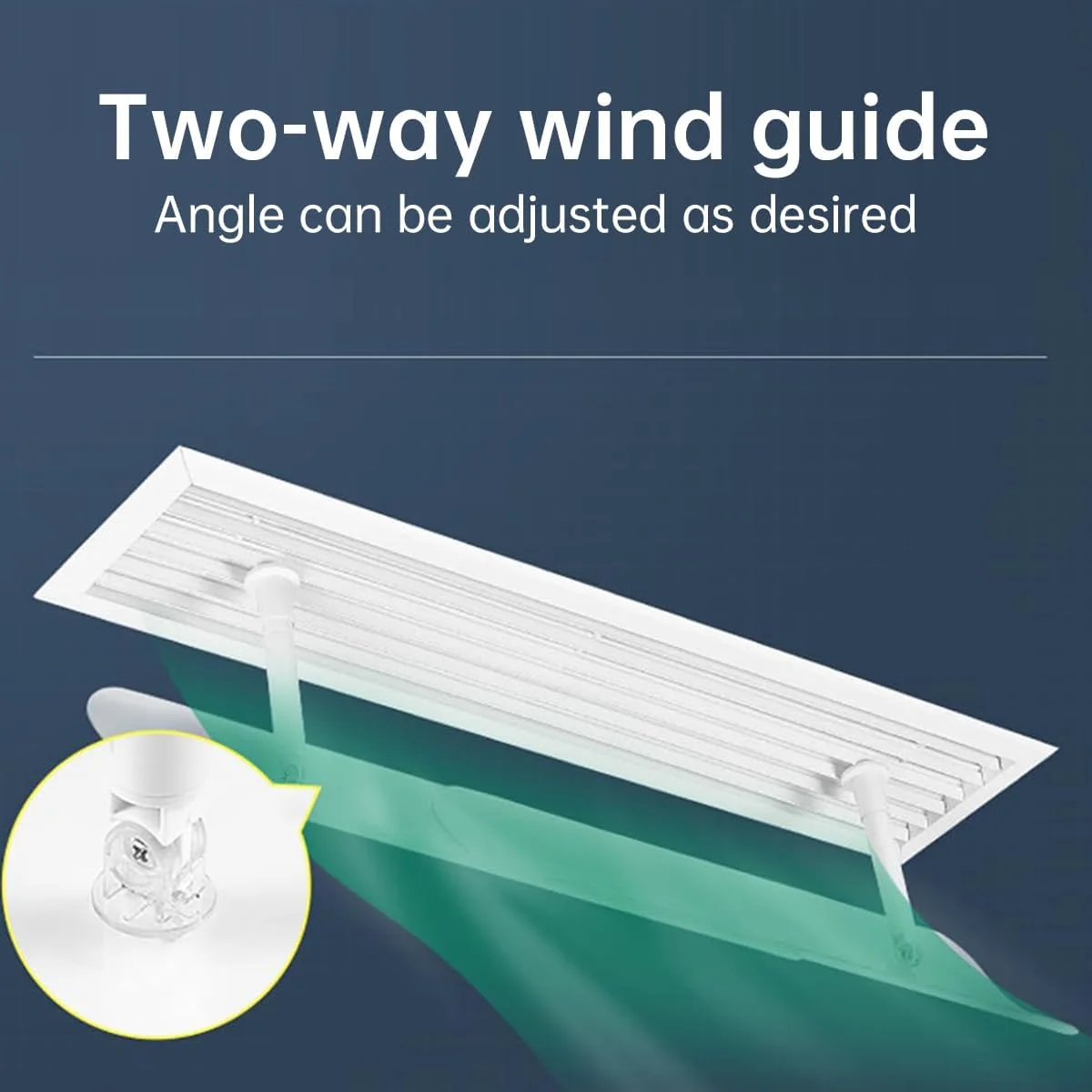 منحرف کننده جریان هوای کولر گازی ECVV، با قابلیت جمع شدن 60-100 سانتی متر، شفاف، مناسب برای دریچه های مینی اسپلیت، انحراف 180 درجه ای جهت باد، ضد تراکم، مناسب برای کولرهای گازی دیواری و مرکزی