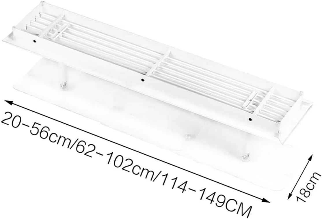 منحرف کننده جریان هوای کولر گازی ECVV، با قابلیت جمع شدن 60-100 سانتی متر، شفاف، مناسب برای دریچه های مینی اسپلیت، انحراف 180 درجه ای جهت باد، ضد تراکم، مناسب برای کولرهای گازی دیواری و مرکزی