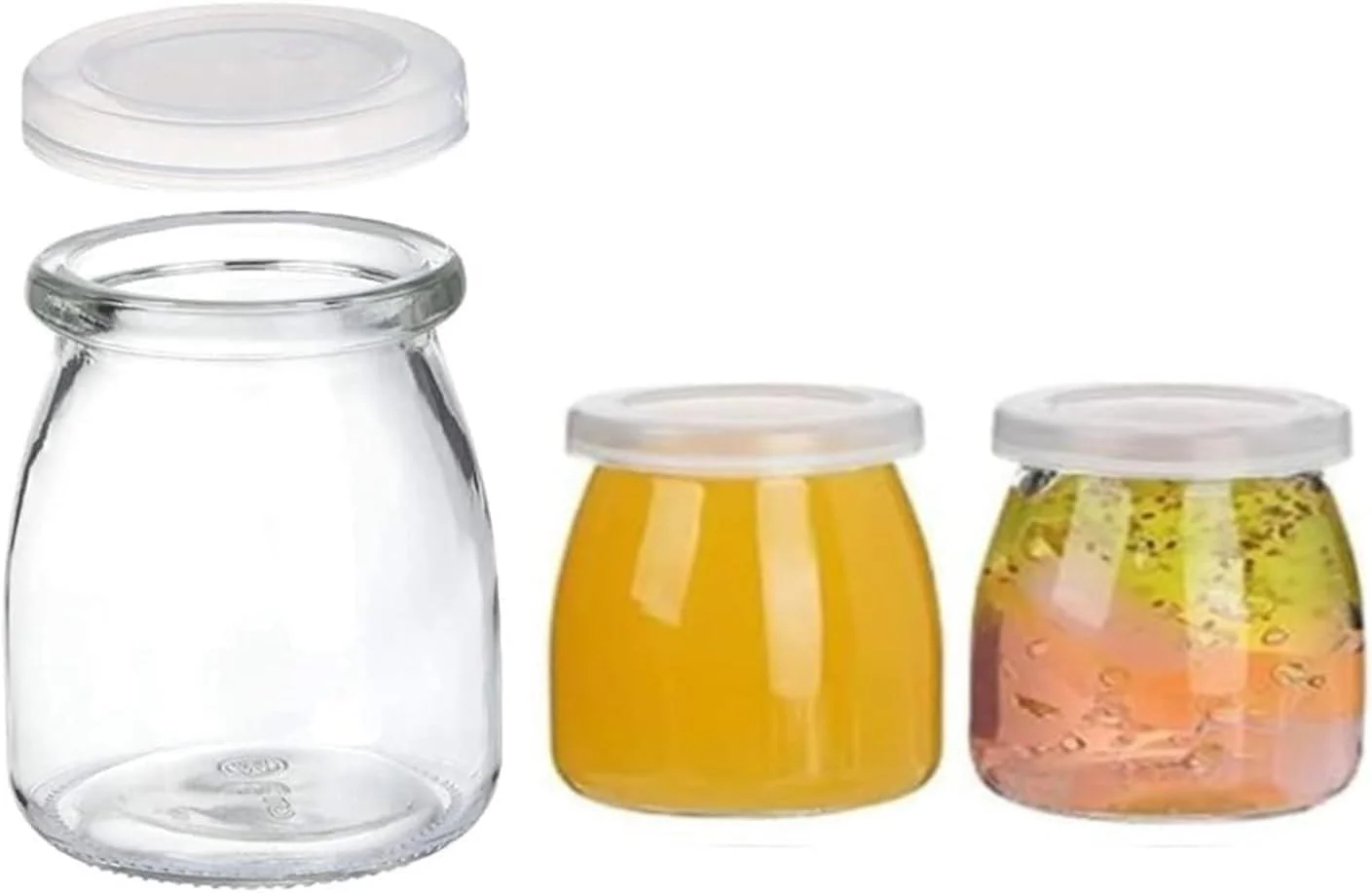 ظرف ماست 100 میلی لیتری، ظرف پودینگ با درب، ظرف شیشه ای درب دار برای شیر، مربا، ژله، موس، تهیه ماست، مربا، ژله، موس و عسل - قابل استفاده مجدد، ظروف گرد برای نگهداری در آشپزخانه منزل (3 عدد) ظرف ماست 100 میلی لیتری، ظرف پودینگ با درب، ظرف شیشه ای درب دار برای شیر، مربا، ژله، موس، تهیه ماست، مربا، ژله، موس و عسل - قابل استفاده مجدد، ظروف گرد برای نگهداری در آشپزخانه منزل (3 عدد)