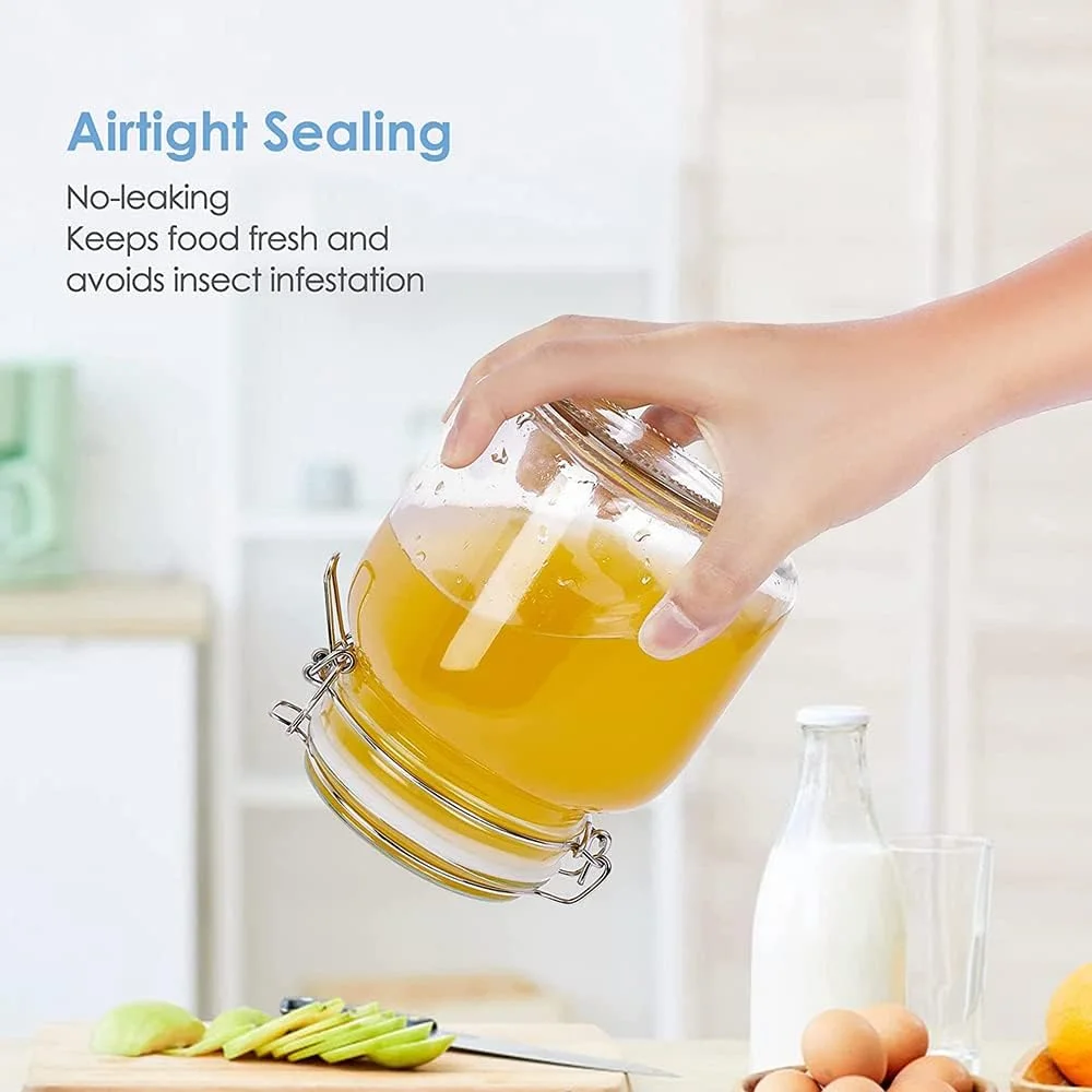 ست 3 عددی ظروف شیشه ای درب دار UBP، ظروف نگهداری مواد غذایی بزرگ، مناسب برای نگهداری مواد غذایی، تخمیر در آشپزخانه و کنسرو کردن غلات (500 میلی لیتر) ست 3 عددی ظروف شیشه ای درب دار UBP، ظروف نگهداری مواد غذایی بزرگ، مناسب برای نگهداری مواد غذایی، تخمیر در آشپزخانه و کنسرو کردن غلات (500 میلی لیتر)