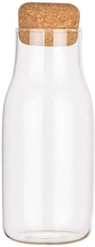 مخزن نگهداری قهوه درب دار، شیشه های شیشه ای، شیشه مربا، شیشه نگهداری شفاف، بطری چوب پنبه ای، بطری شیشه ای کوچک، ظروف ضد رطوبت، بطری های نگهداری، ظروف شیشه ای مقاوم در برابر حرارت (سایز