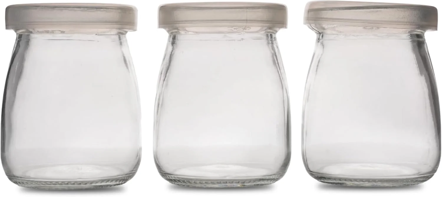 ست 3 تایی ظروف شیشه ای شفاف تریشی با درب های محکم - ظروف چند منظوره 100 میلی لیتری برای ادویه جات، چاشنی ها، تنقلات، استفاده در کابینت و یخچال، ظروف شیشه ای برای استفاده در آشپزخانه و منزل