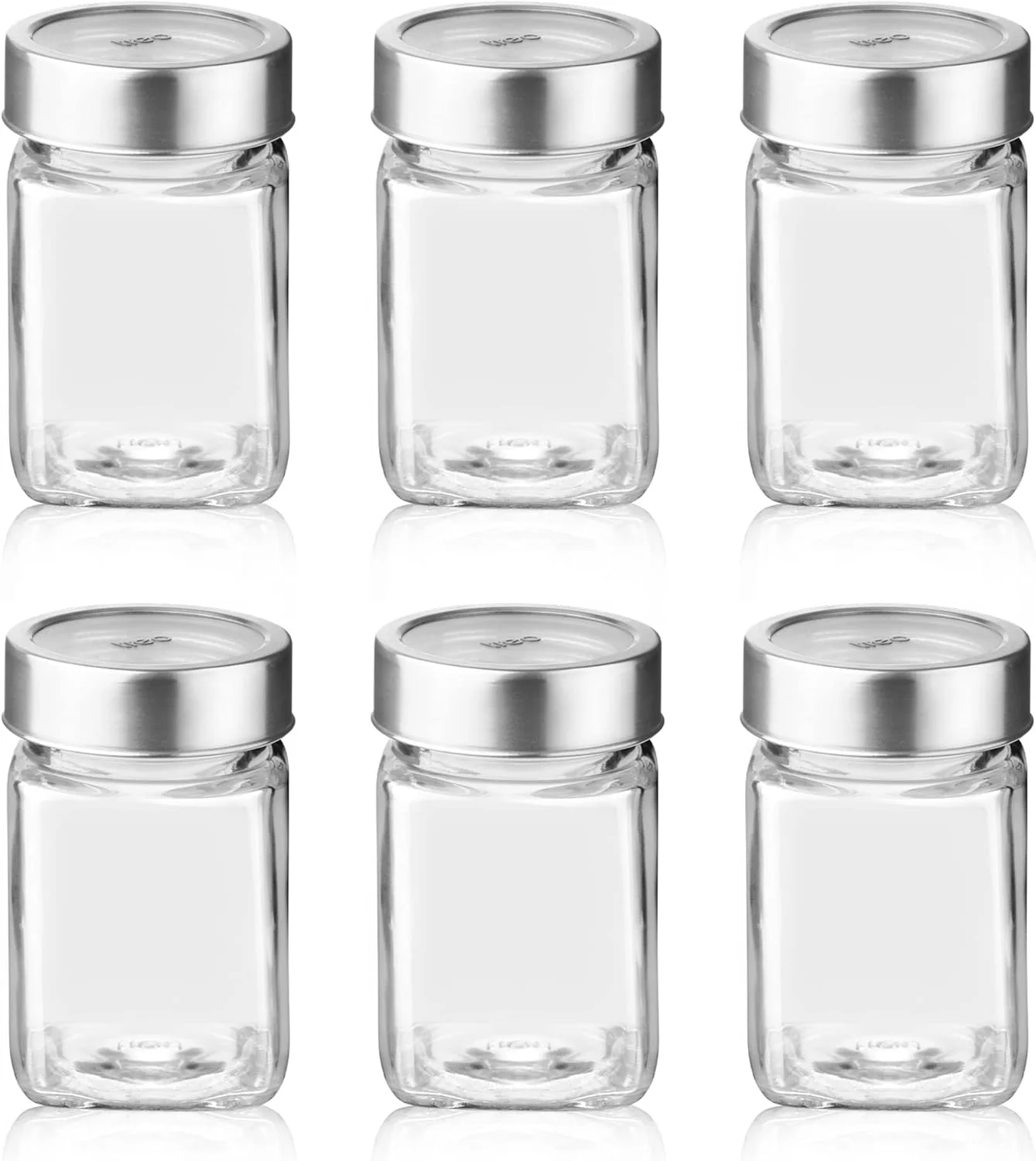 ظرف شیشه ای ذخیره سازی ترئو - 310 میلی لیتر، 6 عدد، شفاف