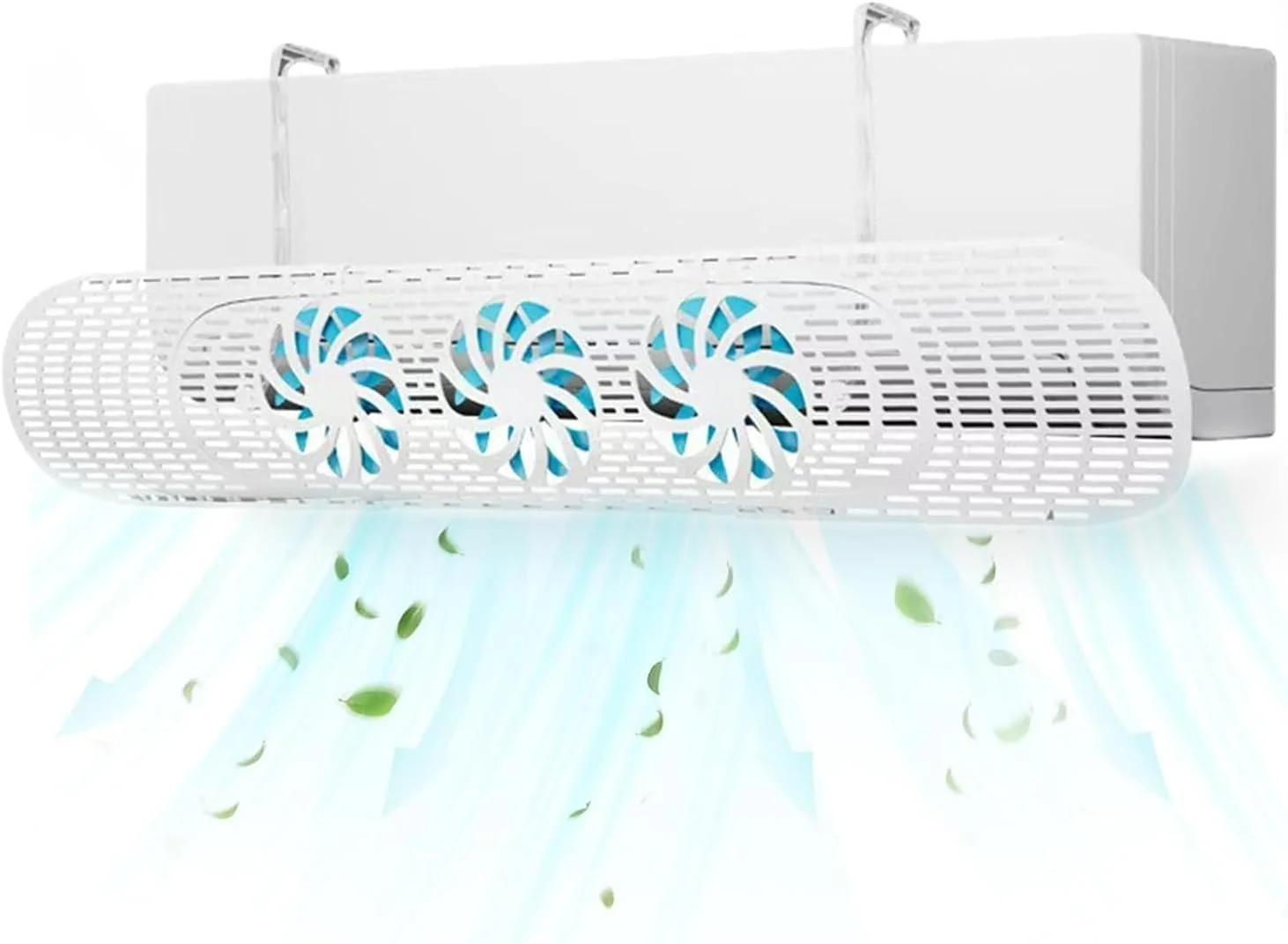 منحرف کننده هوا کولر گازی Ctoby، محافظ باد کولر گازی، منحرف کننده قابل تنظیم کولر گازی، ضد وزش مستقیم، منحرف کننده دریچه AC با پره های فن، قابل استفاده برای همه کولرهای گازی