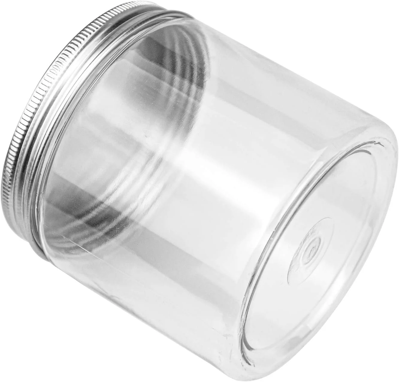 مجموعه 18 عددی بطری و ظروف پلاستیکی شفاف Tebery با درب فلزی نقره‌ای، ظروف نگهداری شفاف 350 و 150 میلی‌لیتری برای اسلایم، مواد غذایی خشک و موارد دیگر