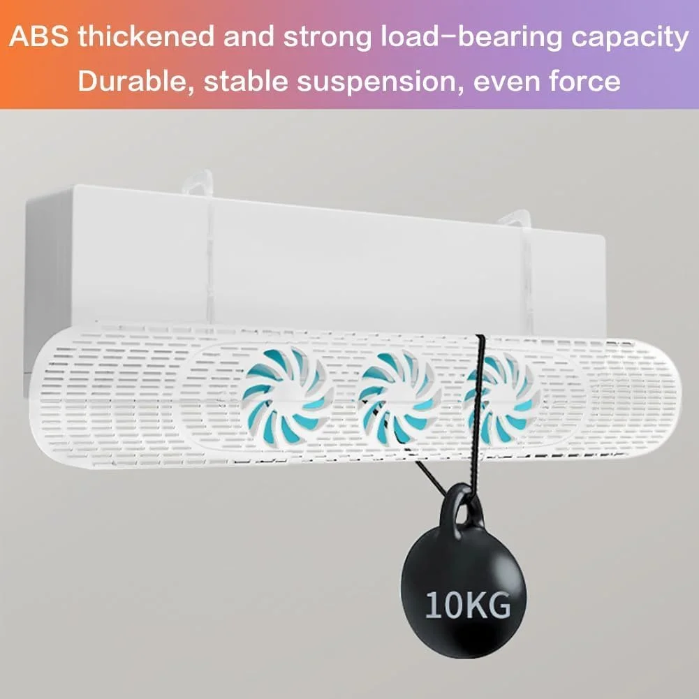 منحرف کننده هوا کولر گازی Ctoby، محافظ باد کولر گازی، منحرف کننده قابل تنظیم کولر گازی، ضد وزش مستقیم، منحرف کننده دریچه AC با پره های فن، قابل استفاده برای همه کولرهای گازی