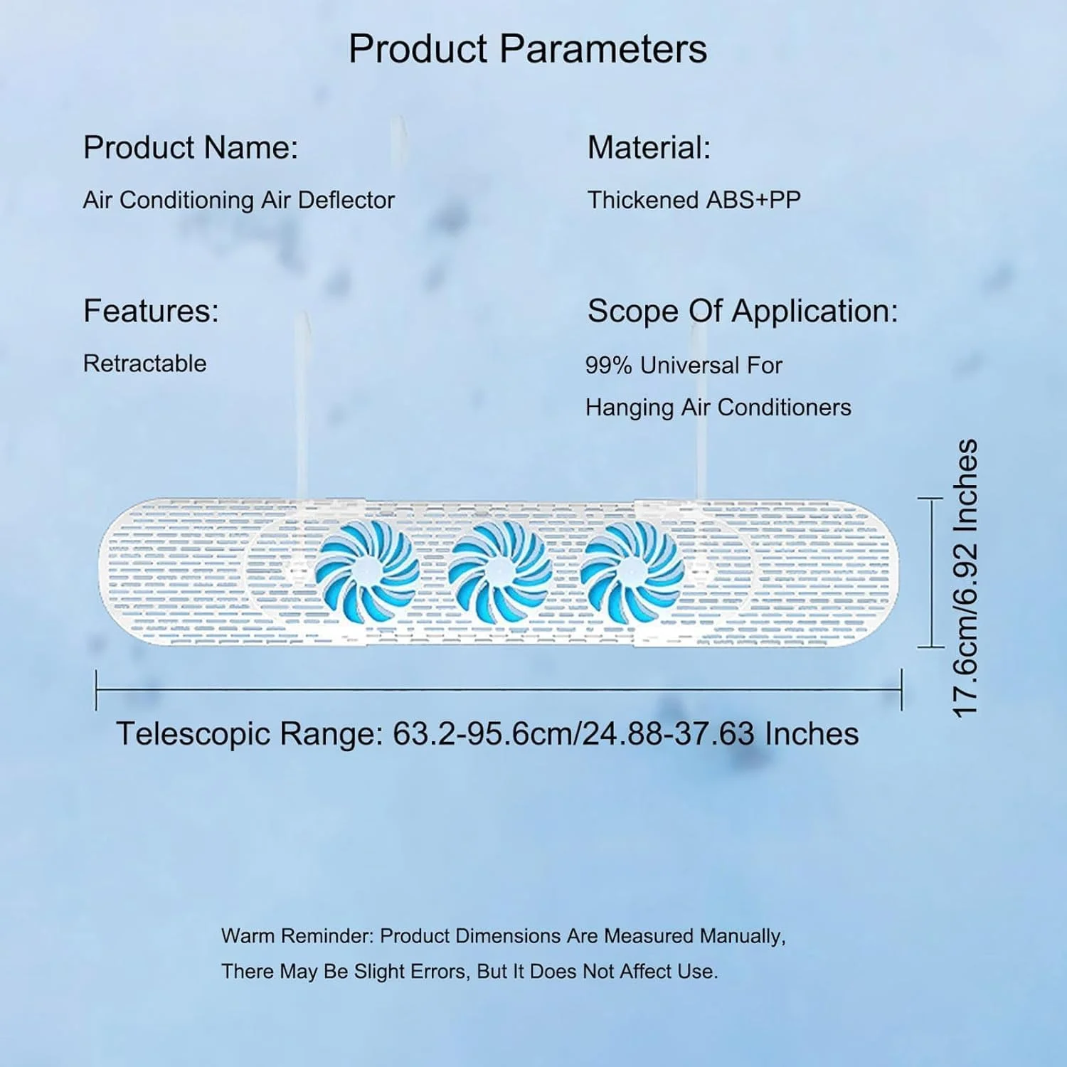 منحرف کننده هوا کولر گازی Ctoby، محافظ باد کولر گازی، منحرف کننده قابل تنظیم کولر گازی، ضد وزش مستقیم، منحرف کننده دریچه AC با پره های فن، قابل استفاده برای همه کولرهای گازی
