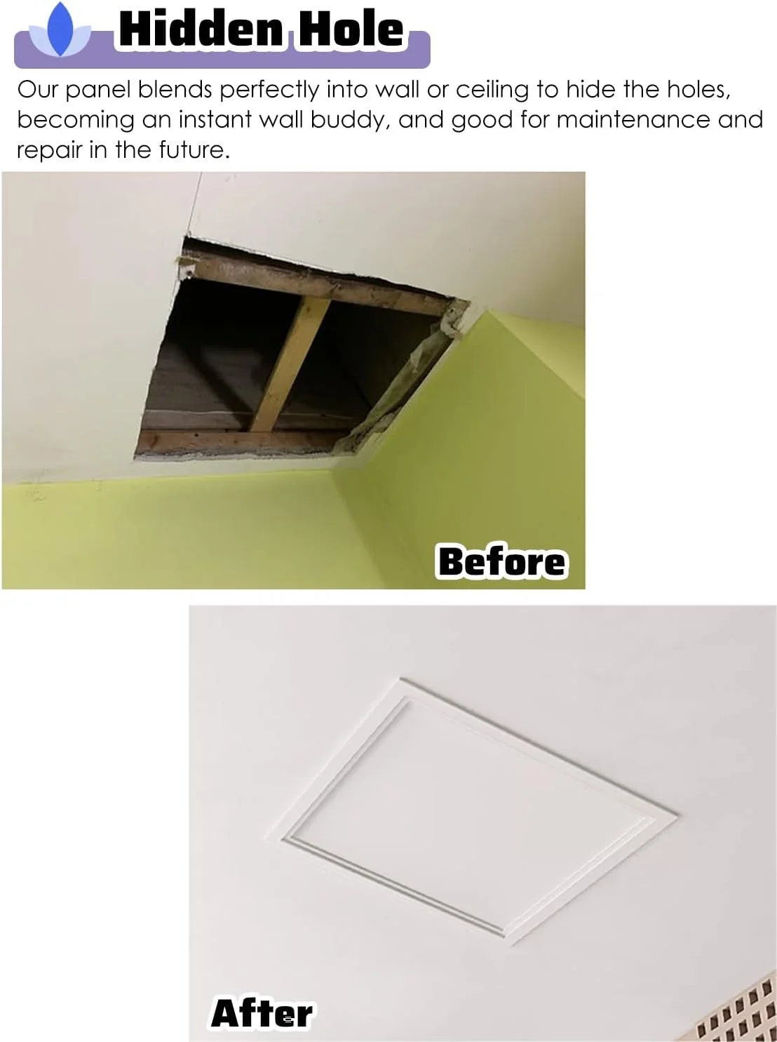 درب دسترسی، پنل دسترسی فلزی با قفل، پوشش دریچه بازشو مخفی برای دیوار خشک/سیم کشی لوله/فضای خزنده/برق، دریچه بازرسی نصب شده همسطح (300mmx540mm/11.8inx21.3in)