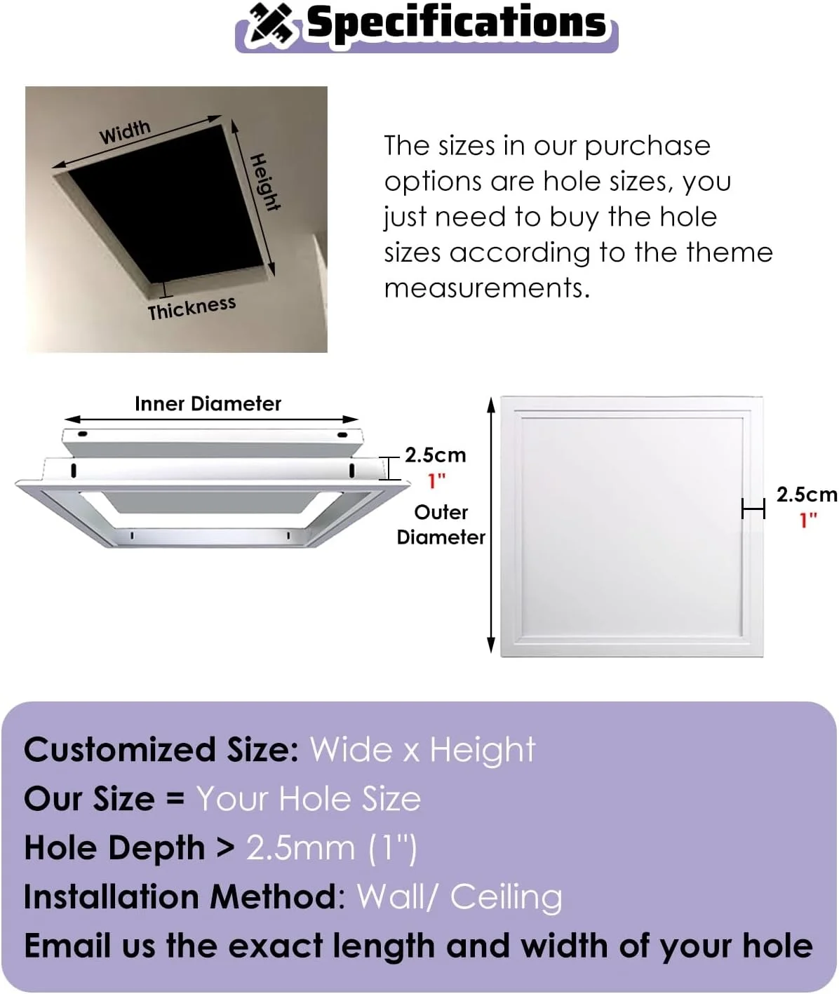درب دسترسی، پنل دسترسی فلزی با قفل، پوشش دریچه بازشو مخفی برای دیوار خشک/سیم کشی لوله/فضای خزنده/برق، دریچه بازرسی نصب شده همسطح (300mmx540mm/11.8inx21.3in)