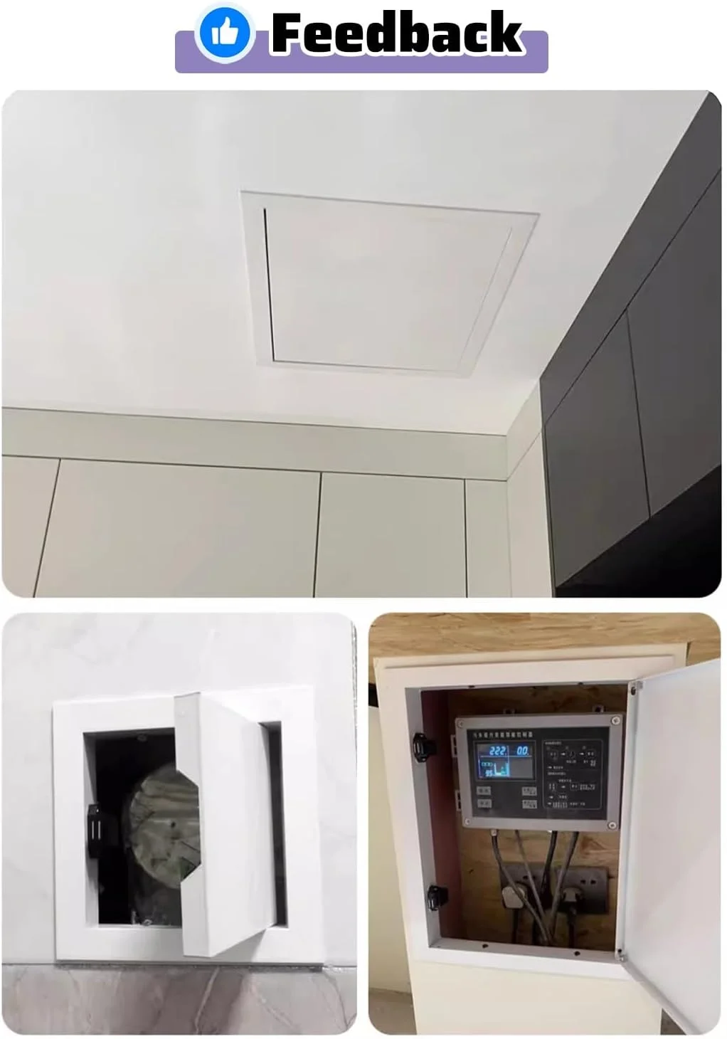 درب دسترسی، پنل دسترسی فلزی با قفل، پوشش دریچه بازشو مخفی برای دیوار خشک/سیم کشی لوله/فضای خزنده/برق، دریچه بازرسی نصب شده همسطح (300mmx540mm/11.8inx21.3in)