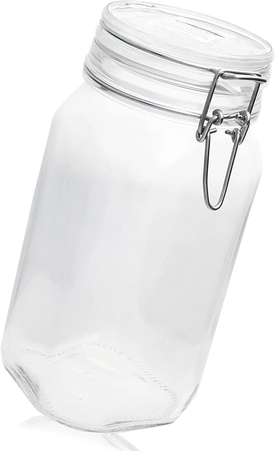 ظرف گرد شفاف سولفار | ظرف نگهداری 1500 میلی لیتری برای آشپزخانه، انبار یا مواد غذایی خشک | 1 عدد