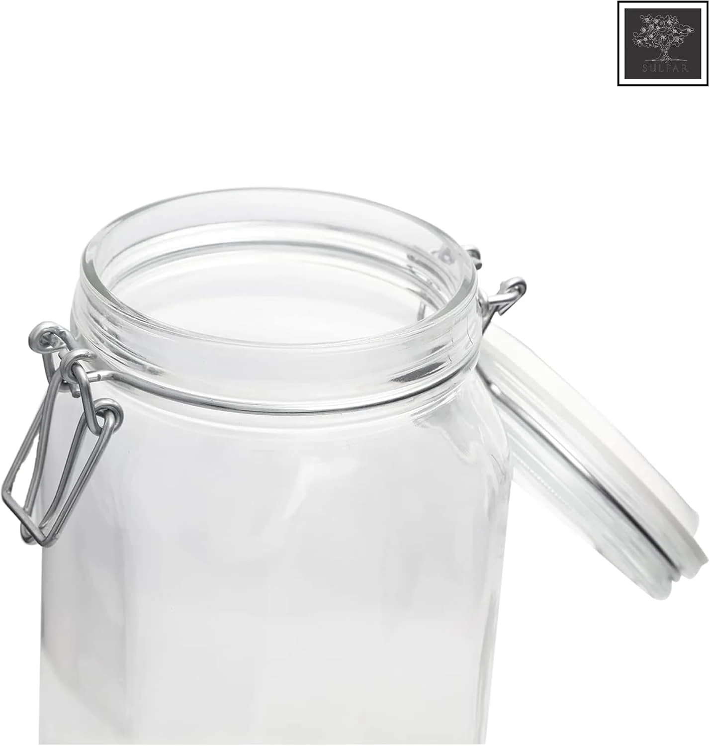 ظرف گرد شفاف سولفار | ظرف نگهداری 1500 میلی لیتری برای آشپزخانه، انبار یا مواد غذایی خشک | 1 عدد ظرف گرد شفاف سولفار | ظرف نگهداری 1500 میلی لیتری برای آشپزخانه، انبار یا مواد غذایی خشک | 1 عدد