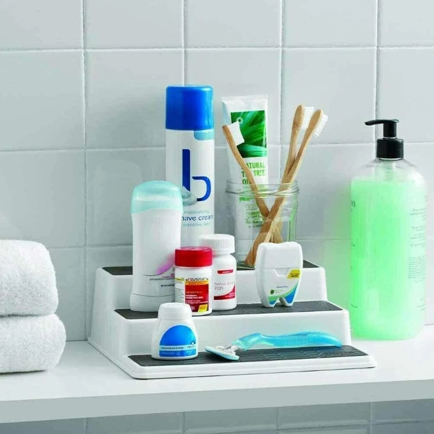 ارگانایزر قفسه ادویه 3 طبقه Sulfar | قفسه کابینت آشپزخانه ضد لغزش و نگهدارنده بطری | قفسه نگهداری رومیزی برای شیشه ها، ادویه جات و انبار | سفید ارگانایزر قفسه ادویه 3 طبقه Sulfar | قفسه کابینت آشپزخانه ضد لغزش و نگهدارنده بطری | قفسه نگهداری رومیزی برای شیشه ها، ادویه جات و انبار | سفید