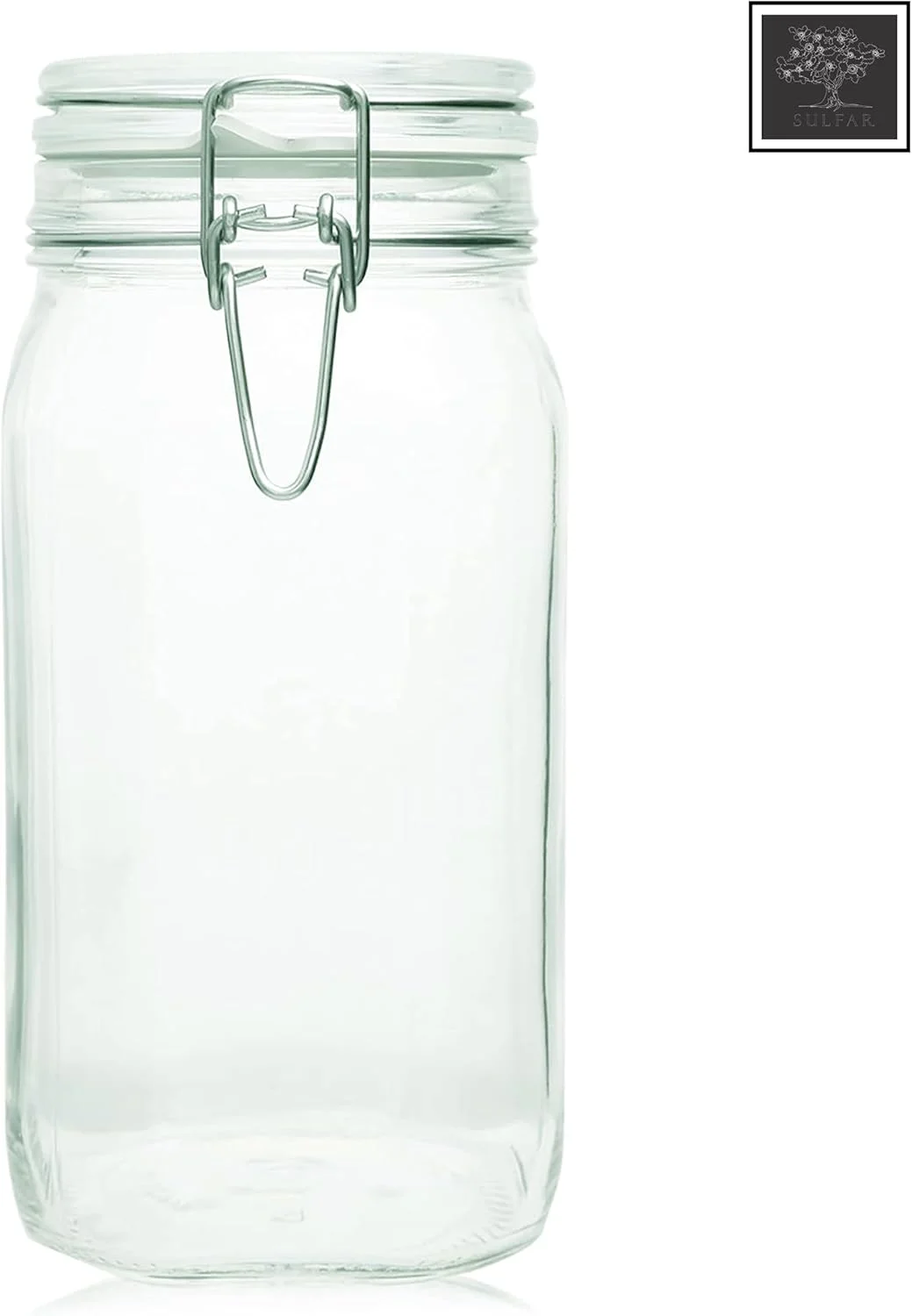 ظرف گرد شفاف سولفار | ظرف نگهداری 1500 میلی لیتری برای آشپزخانه، انبار یا مواد غذایی خشک | 1 عدد ظرف گرد شفاف سولفار | ظرف نگهداری 1500 میلی لیتری برای آشپزخانه، انبار یا مواد غذایی خشک | 1 عدد