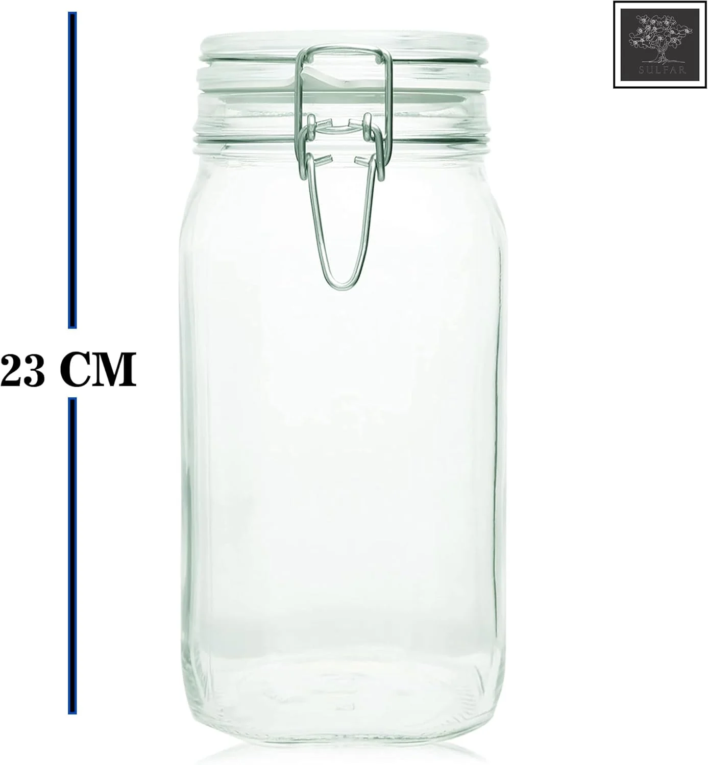 ظرف گرد شفاف سولفار | ظرف نگهداری 1500 میلی لیتری برای آشپزخانه، انبار یا مواد غذایی خشک | 1 عدد ظرف گرد شفاف سولفار | ظرف نگهداری 1500 میلی لیتری برای آشپزخانه، انبار یا مواد غذایی خشک | 1 عدد