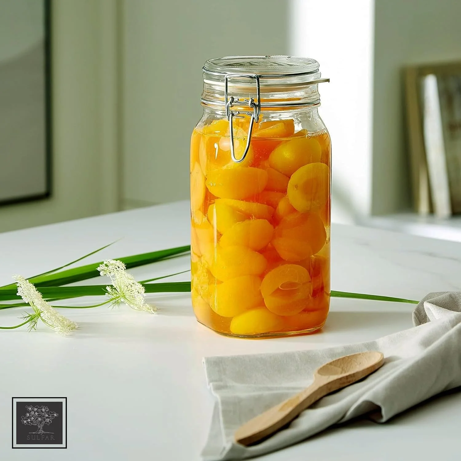 ظرف گرد شفاف سولفار | ظرف نگهداری 1500 میلی لیتری برای آشپزخانه، انبار یا مواد غذایی خشک | 1 عدد ظرف گرد شفاف سولفار | ظرف نگهداری 1500 میلی لیتری برای آشپزخانه، انبار یا مواد غذایی خشک | 1 عدد