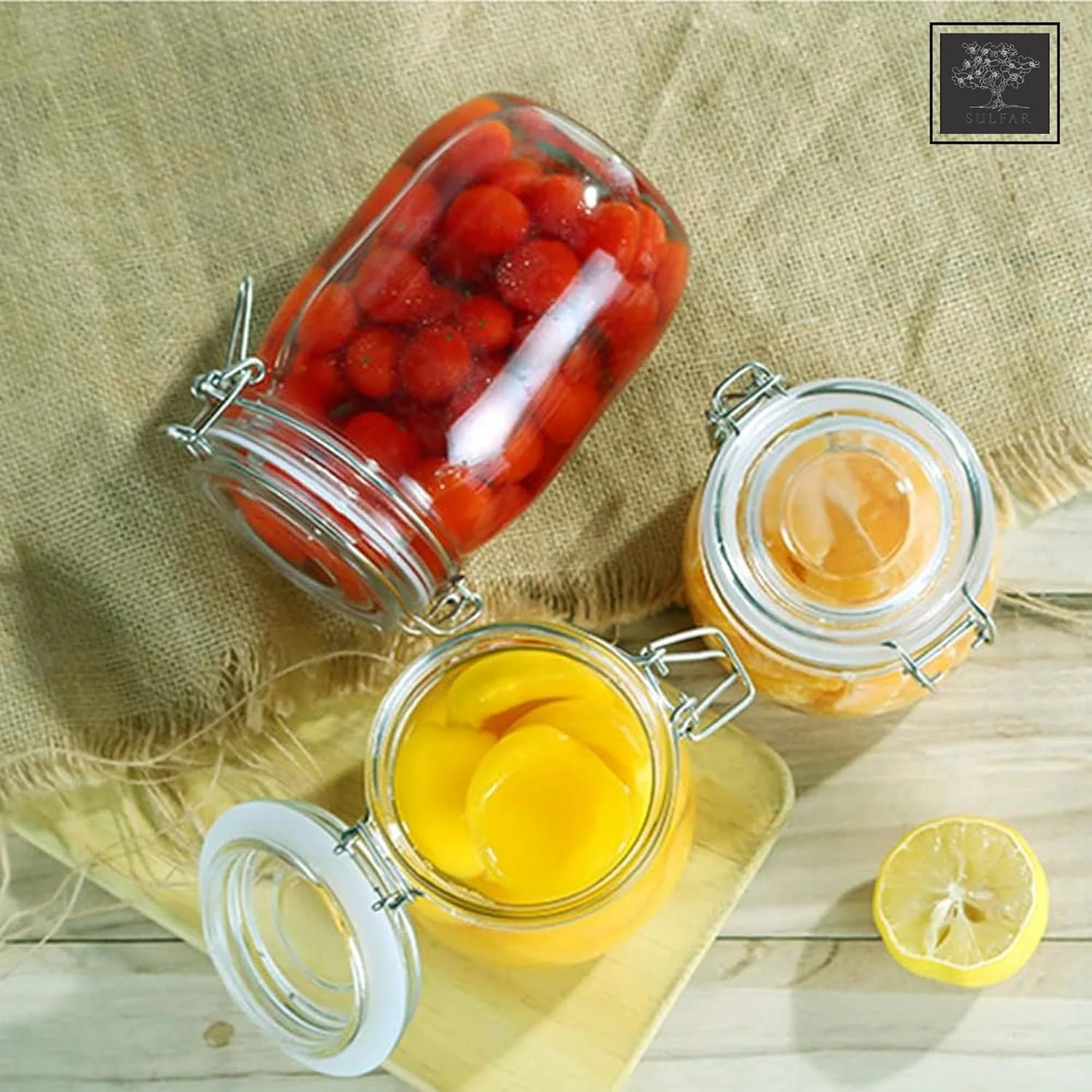 ظرف گرد شفاف سولفار | ظرف نگهداری 1500 میلی لیتری برای آشپزخانه، انبار یا مواد غذایی خشک | 1 عدد ظرف گرد شفاف سولفار | ظرف نگهداری 1500 میلی لیتری برای آشپزخانه، انبار یا مواد غذایی خشک | 1 عدد