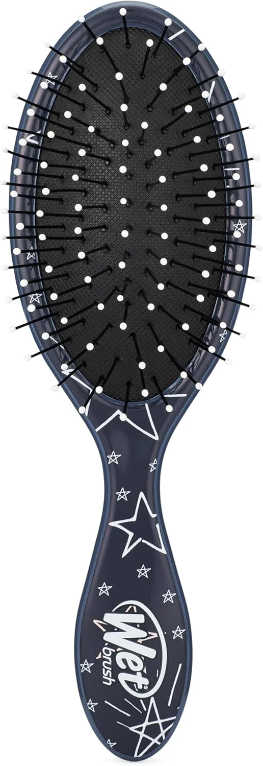 برس موی خیس کودکانه - برس باز کننده گره مو - کهکشانی - برس باز کننده گره موی میدی با موهای فوق العاده نرم IntelliFlex که به راحتی از بین گره ها عبور می کند - شانه بدون درد برای انواع مو