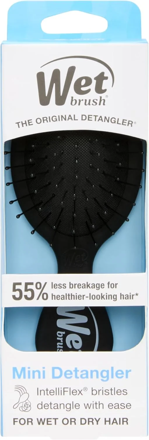 برس موی کوچک باز کننده گره وت براش، مشکی فراست - برس مسافرتی باز کننده گره مو - موهای نرم و انعطاف پذیر IntelliFlex به راحتی از بین گره ها عبور می کنند - بدون درد - مناسب برای انواع مو برس موی کوچک باز کننده گره وت براش، مشکی فراست - برس مسافرتی باز کننده گره مو - موهای نرم و انعطاف پذیر IntelliFlex به راحتی از بین گره ها عبور می کنند - بدون درد - مناسب برای انواع مو