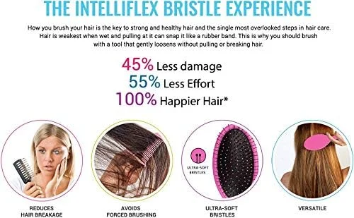 برس مو خیس دیزنی اورجینال مدل باز کننده گره مو پرنسس با تمام وجود - یاس، بنفش تیره - مناسب انواع مو - موهای نرم و منعطف IntelliFlex به راحتی از بین گره ها عبور می کنند برس مو خیس دیزنی اورجینال مدل باز کننده گره مو پرنسس با تمام وجود - یاس، بنفش تیره - مناسب انواع مو - موهای نرم و منعطف IntelliFlex به راحتی از بین گره ها عبور می کنند