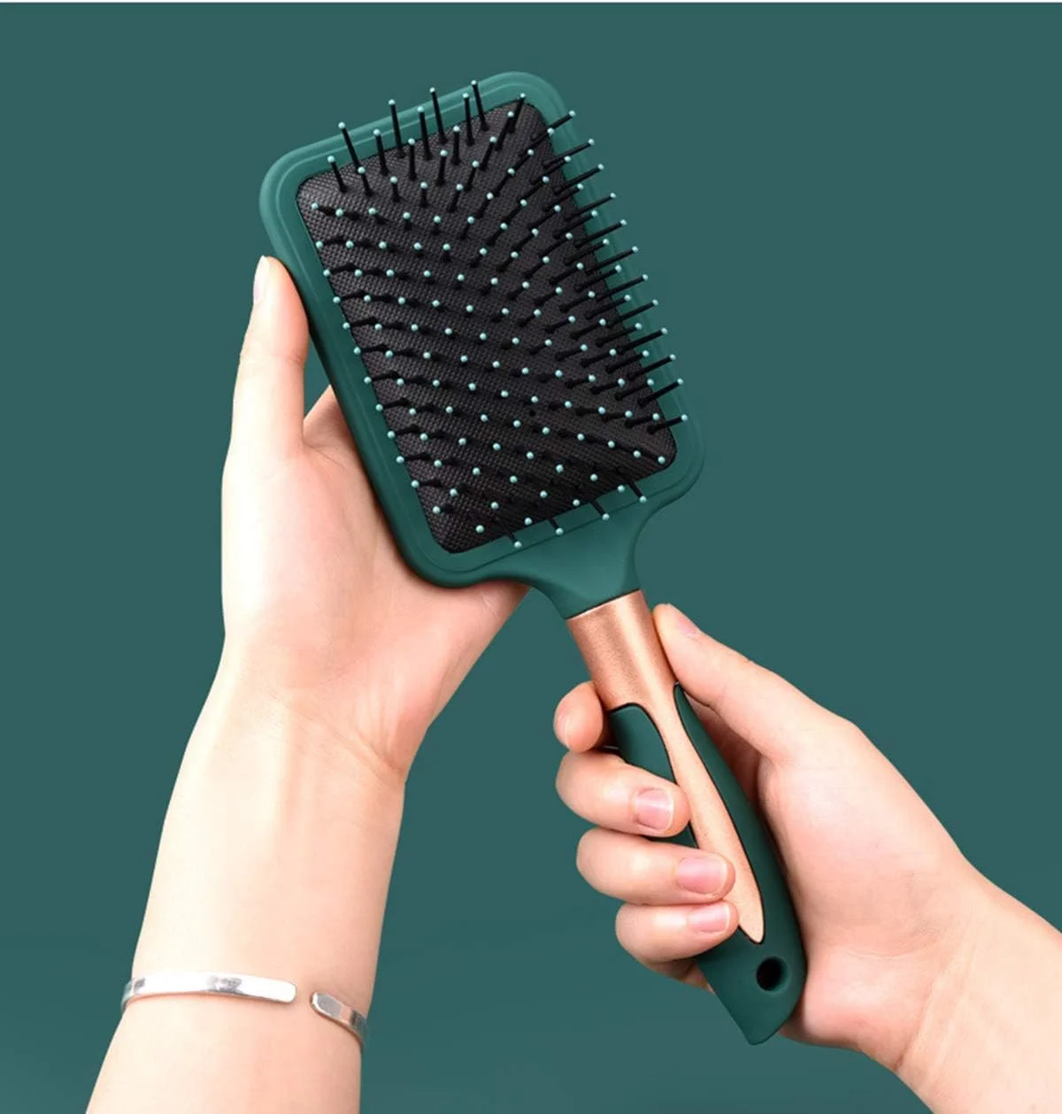 ست برس مو U-HOOME شامل برس مویی با پین های نایلونی ضد گره، برس پارویی ماساژور، شانه های مو و برس سشوار برای زنان، مردان، کودکان و دختران، 4 عدد ست برس مو U-HOOME شامل برس مویی با پین های نایلونی ضد گره، برس پارویی ماساژور، شانه های مو و برس سشوار برای زنان، مردان، کودکان و دختران، 4 عدد