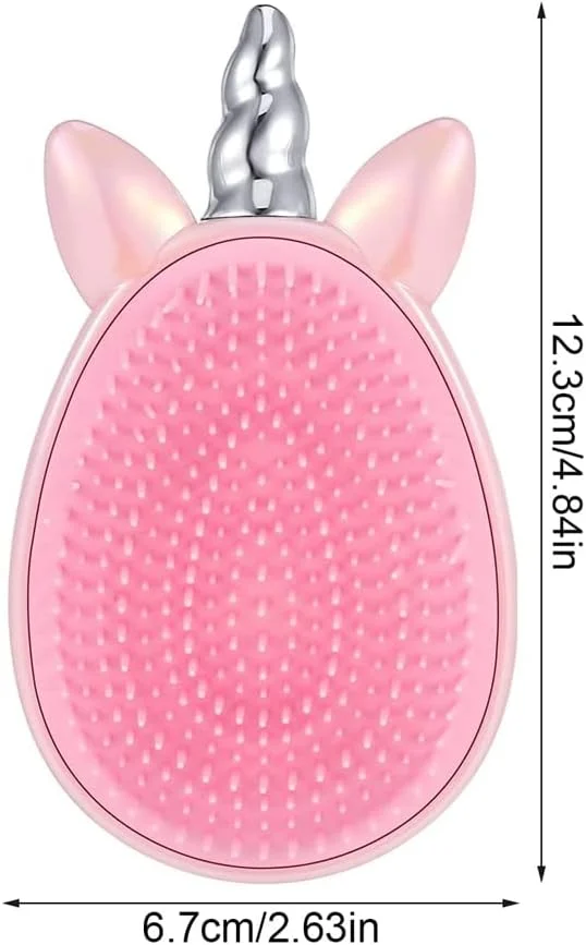 TERRIFI Unicorn Detangle Hairbrush, Kids Cartoon Comb, Tangle Teaser Hair Brush, Women Girls Detangling Brush for Thick, Wavy, Curly or Thin Hair Prevent Knotting Relieve Scalp Itching
