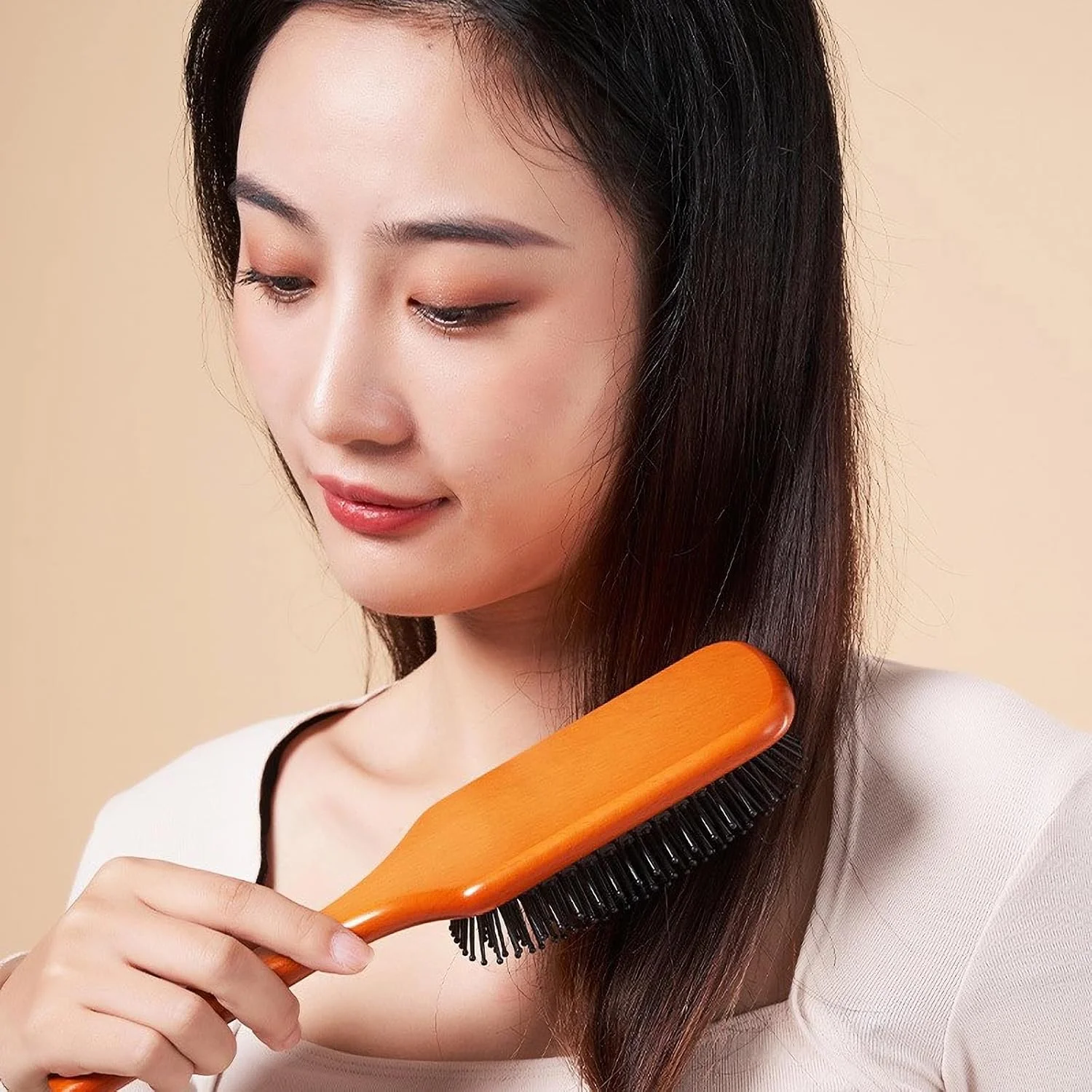 برس باز کننده گره و حالت دهنده مو U-HOOME برای انواع مو - طراحی سبک و ضد الکتریسیته ساکن با دسته ارگونومیک - ایده آل برای موهای خیس یا خشک، برس چوبی پارویی باز کننده گره مو برای ماساژ پوست سر برس باز کننده گره و حالت دهنده مو U-HOOME برای انواع مو - طراحی سبک و ضد الکتریسیته ساکن با دسته ارگونومیک - ایده آل برای موهای خیس یا خشک، برس چوبی پارویی باز کننده گره مو برای ماساژ پوست سر