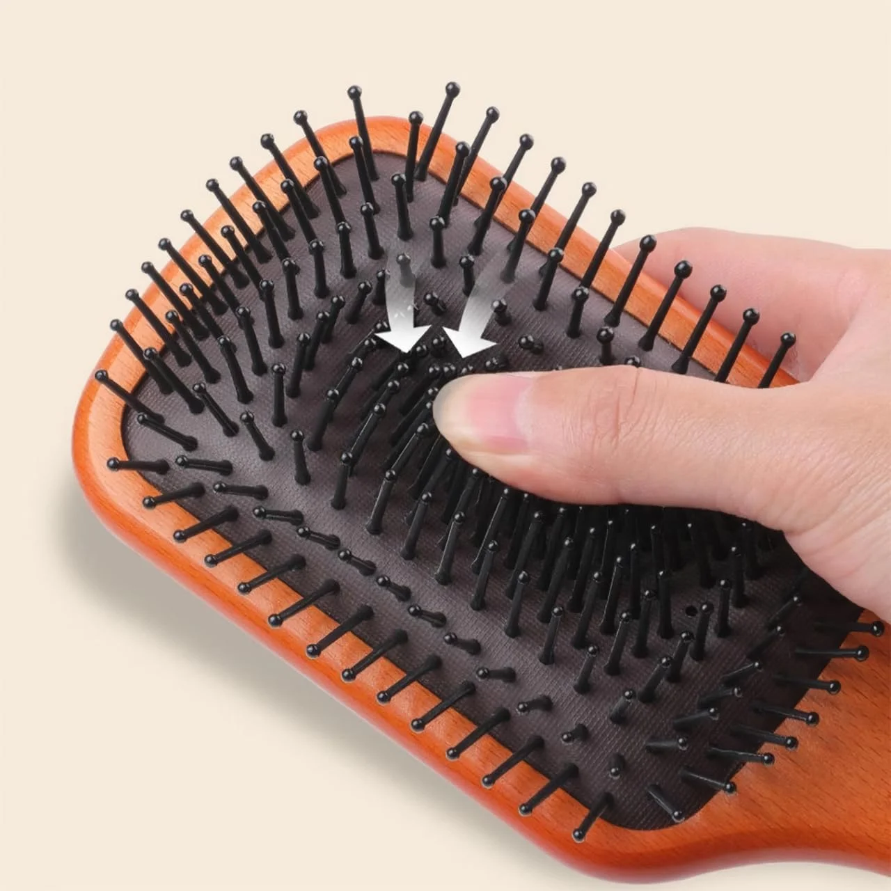 برس باز کننده گره و حالت دهنده مو U-HOOME برای انواع مو - طراحی سبک و ضد الکتریسیته ساکن با دسته ارگونومیک - ایده آل برای موهای خیس یا خشک، برس چوبی پارویی باز کننده گره مو برای ماساژ پوست سر برس باز کننده گره و حالت دهنده مو U-HOOME برای انواع مو - طراحی سبک و ضد الکتریسیته ساکن با دسته ارگونومیک - ایده آل برای موهای خیس یا خشک، برس چوبی پارویی باز کننده گره مو برای ماساژ پوست سر