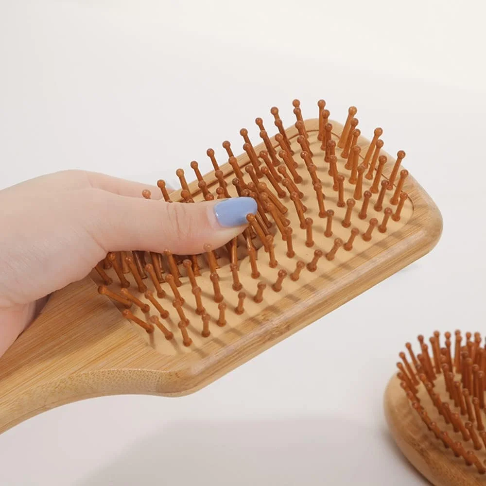 ست شانه موی بامبو چوبی طبیعی بزرگ U-HOOME، برس موی گره باز کن بامبو برای زنان، برس مویی پارویی برای موهای بلند کوتاه ضخیم نازک صاف مجعد موج دار خشک ست شانه موی بامبو چوبی طبیعی بزرگ U-HOOME، برس موی گره باز کن بامبو برای زنان، برس مویی پارویی برای موهای بلند کوتاه ضخیم نازک صاف مجعد موج دار خشک