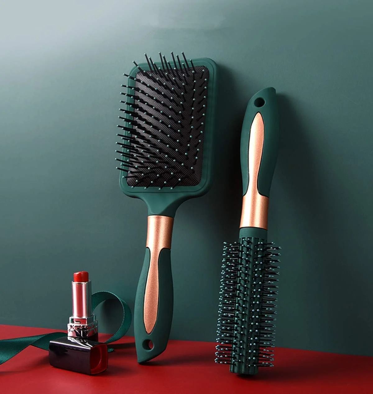 ست برس مو U-HOOME شامل برس مویی با پین های نایلونی ضد گره، برس پارویی ماساژور، شانه های مو و برس سشوار برای زنان، مردان، کودکان و دختران، 4 عدد ست برس مو U-HOOME شامل برس مویی با پین های نایلونی ضد گره، برس پارویی ماساژور، شانه های مو و برس سشوار برای زنان، مردان، کودکان و دختران، 4 عدد