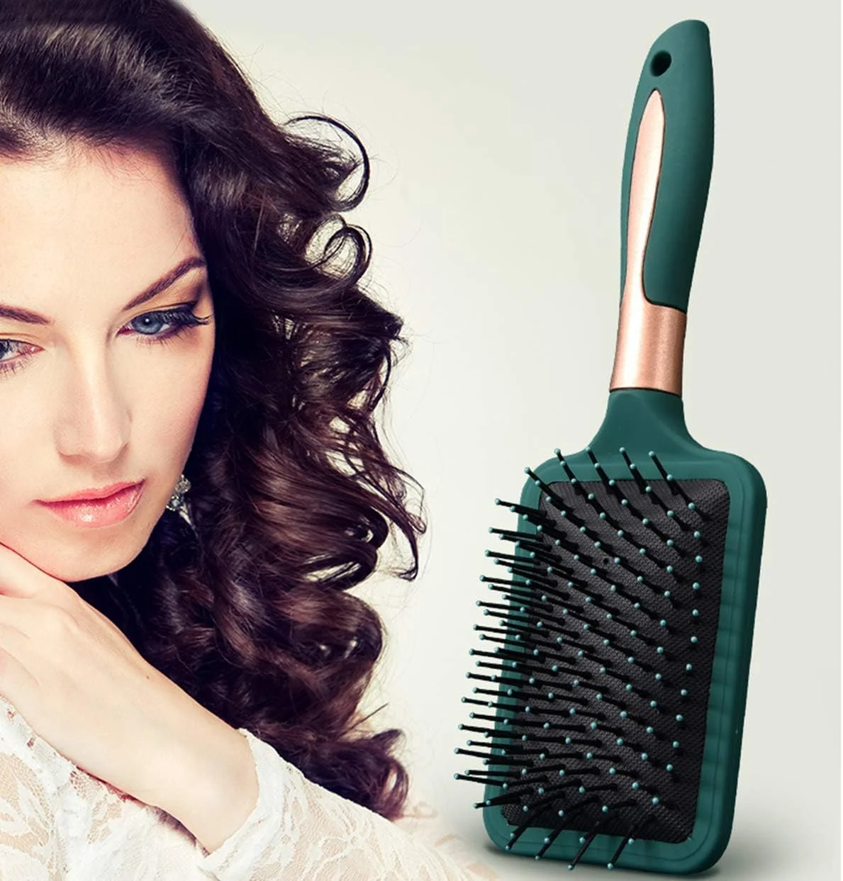 ست برس مو U-HOOME شامل برس مویی با پین های نایلونی ضد گره، برس پارویی ماساژور، شانه های مو و برس سشوار برای زنان، مردان، کودکان و دختران، 4 عدد ست برس مو U-HOOME شامل برس مویی با پین های نایلونی ضد گره، برس پارویی ماساژور، شانه های مو و برس سشوار برای زنان، مردان، کودکان و دختران، 4 عدد