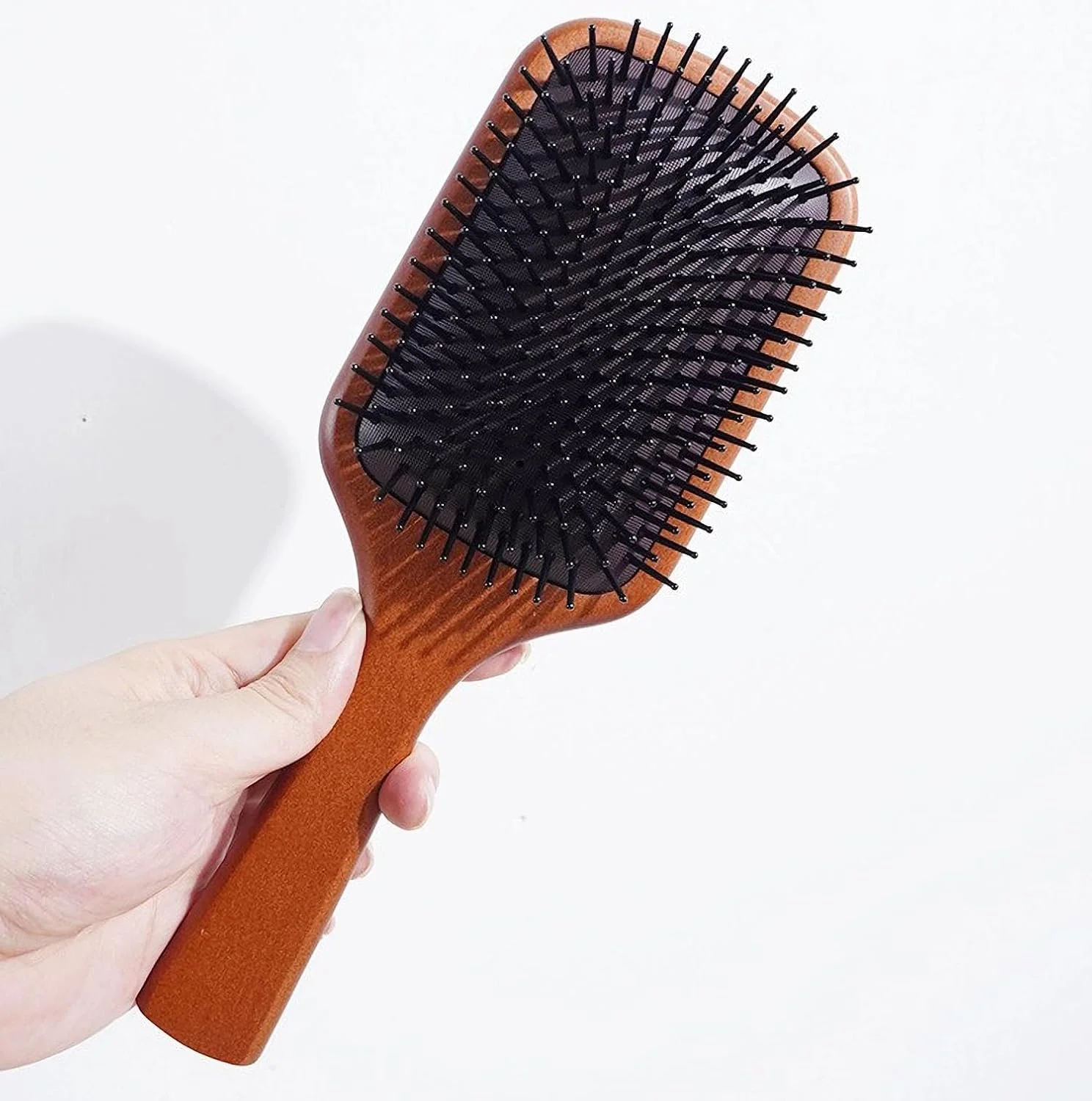 برس باز کننده گره و حالت دهنده مو U-HOOME برای انواع مو - طراحی سبک و ضد الکتریسیته ساکن با دسته ارگونومیک - ایده آل برای موهای خیس یا خشک، برس چوبی پارویی باز کننده گره مو برای ماساژ پوست سر برس باز کننده گره و حالت دهنده مو U-HOOME برای انواع مو - طراحی سبک و ضد الکتریسیته ساکن با دسته ارگونومیک - ایده آل برای موهای خیس یا خشک، برس چوبی پارویی باز کننده گره مو برای ماساژ پوست سر