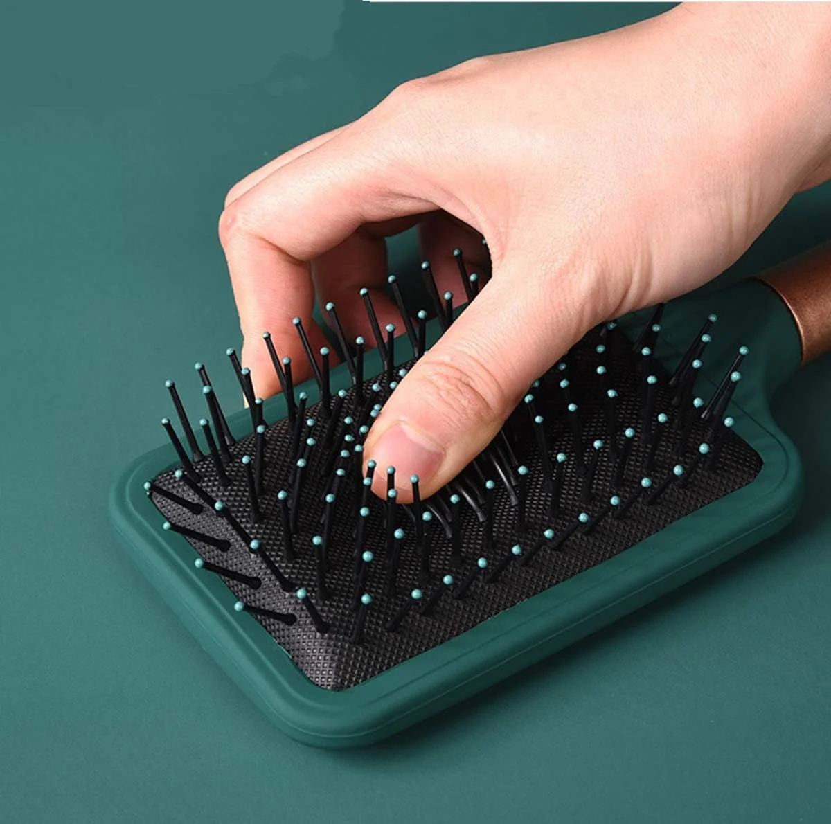 ست برس مو U-HOOME شامل برس مویی با پین های نایلونی ضد گره، برس پارویی ماساژور، شانه های مو و برس سشوار برای زنان، مردان، کودکان و دختران، 4 عدد ست برس مو U-HOOME شامل برس مویی با پین های نایلونی ضد گره، برس پارویی ماساژور، شانه های مو و برس سشوار برای زنان، مردان، کودکان و دختران، 4 عدد