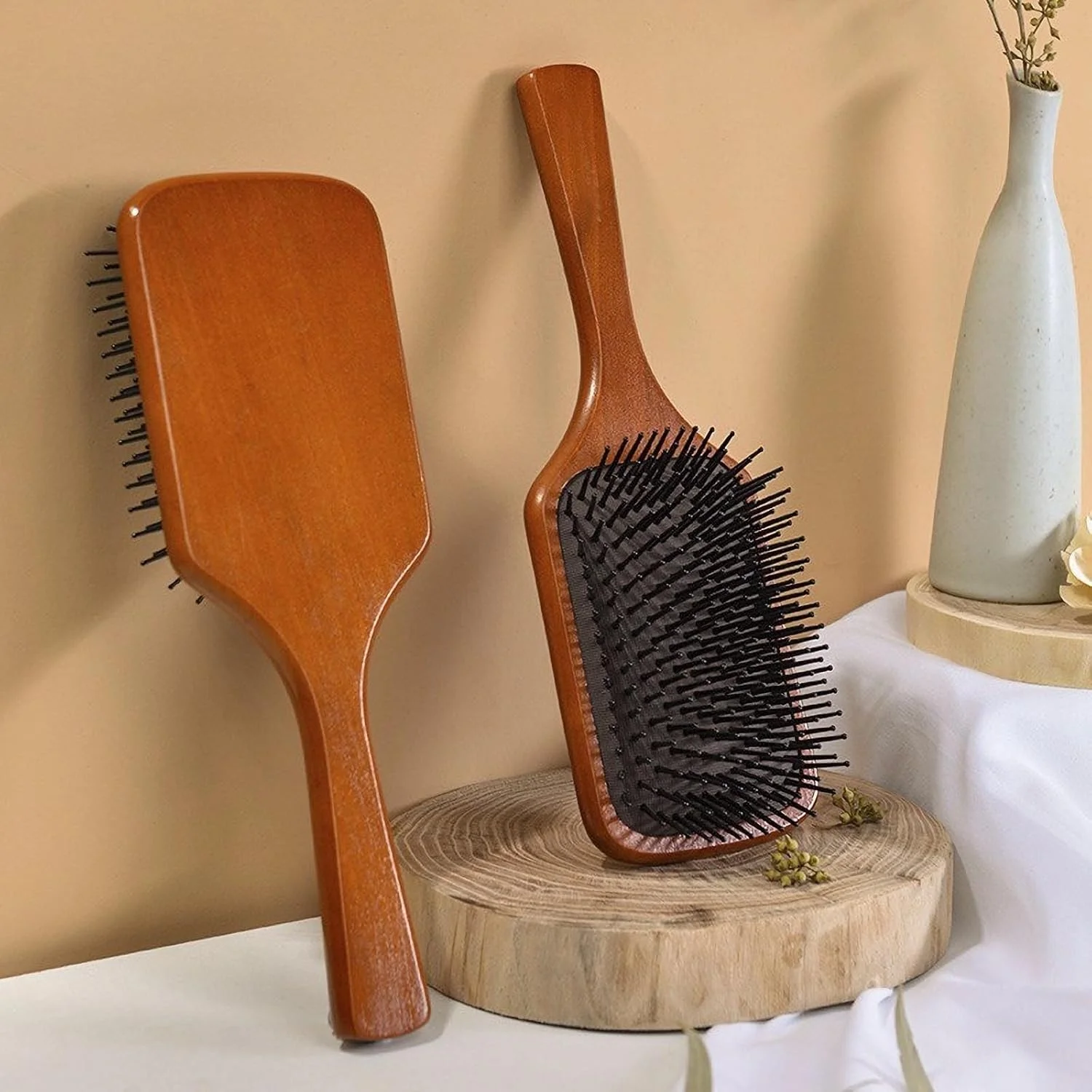 برس باز کننده گره و حالت دهنده مو U-HOOME برای انواع مو - طراحی سبک و ضد الکتریسیته ساکن با دسته ارگونومیک - ایده آل برای موهای خیس یا خشک، برس چوبی پارویی باز کننده گره مو برای ماساژ پوست سر برس باز کننده گره و حالت دهنده مو U-HOOME برای انواع مو - طراحی سبک و ضد الکتریسیته ساکن با دسته ارگونومیک - ایده آل برای موهای خیس یا خشک، برس چوبی پارویی باز کننده گره مو برای ماساژ پوست سر