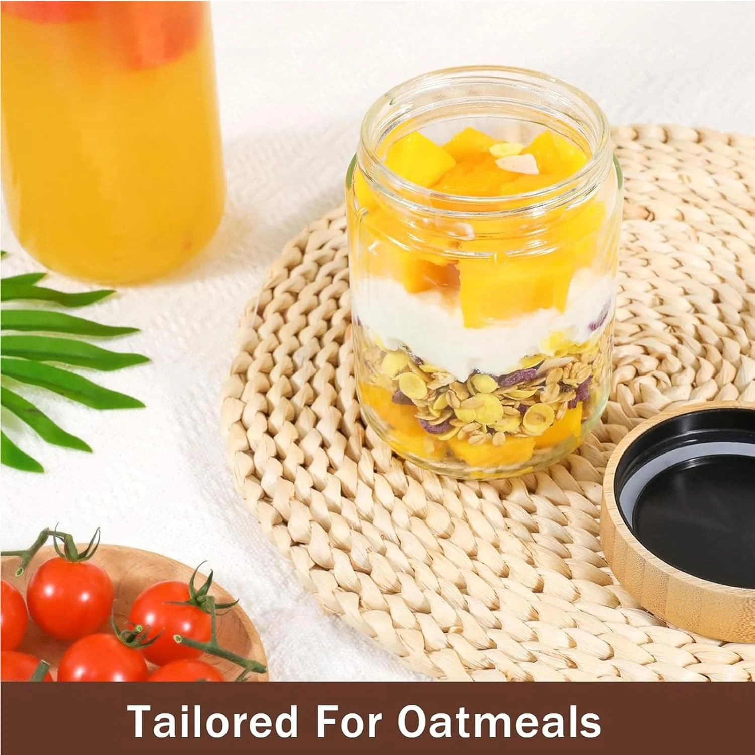 ست 6 عددی ظروف شیشه ای 480 میلی لیتری با درب بامبو، ظروف نگهداری جو دوسر شبانه با درب هواگیر، ظروف شیشه ای نگهداری سالاد برای غذا، ماست، شکر و آرد، دانه های قهوه، کلوچه، غلات ست 6 عددی ظروف شیشه ای 480 میلی لیتری با درب بامبو، ظروف نگهداری جو دوسر شبانه با درب هواگیر، ظروف شیشه ای نگهداری سالاد برای غذا، ماست، شکر و آرد، دانه های قهوه، کلوچه، غلات