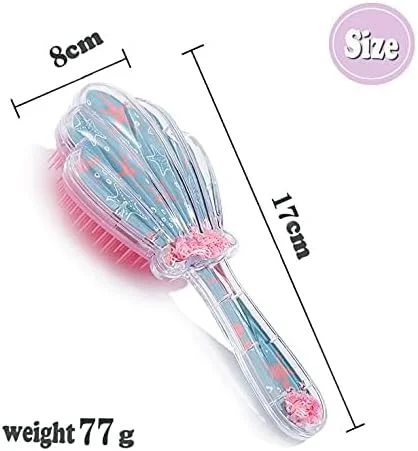 برس موی پری دریایی تزویق، شانه باز کننده گره مو، شانه اکلیلی صدفی ماساژور پوست سر، باز کننده گره مو برای موهای خشک و خیس کودکان دختران و زنان برس موی پری دریایی تزویق، شانه باز کننده گره مو، شانه اکلیلی صدفی ماساژور پوست سر، باز کننده گره مو برای موهای خشک و خیس کودکان دختران و زنان