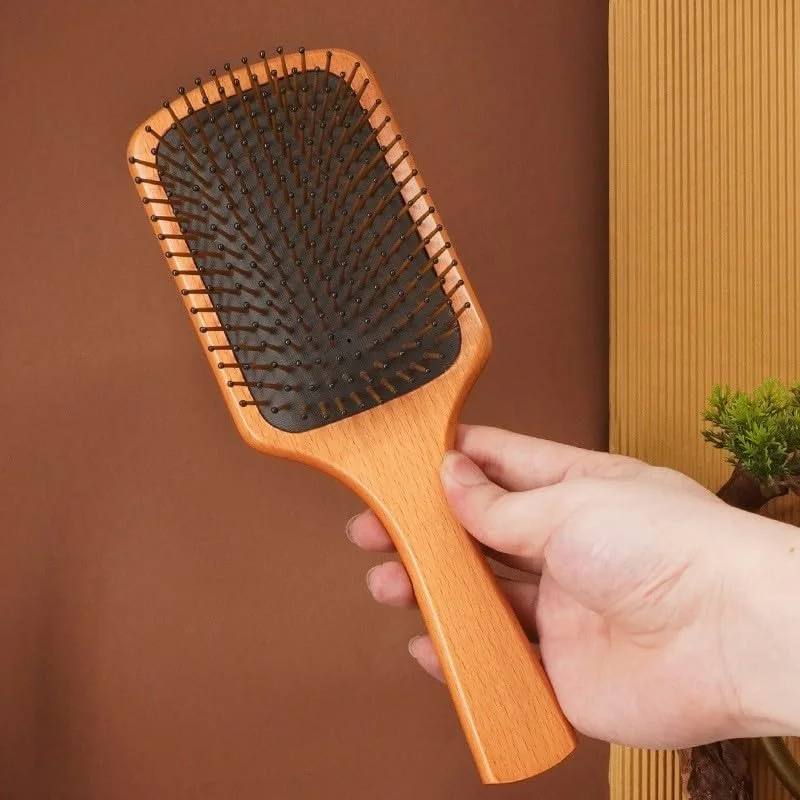 برس باز کننده گره و حالت دهنده مو U-HOOME برای انواع مو - طراحی سبک و ضد الکتریسیته ساکن با دسته ارگونومیک - ایده آل برای موهای خیس یا خشک، برس چوبی پارویی باز کننده گره مو برای ماساژ پوست سر برس باز کننده گره و حالت دهنده مو U-HOOME برای انواع مو - طراحی سبک و ضد الکتریسیته ساکن با دسته ارگونومیک - ایده آل برای موهای خیس یا خشک، برس چوبی پارویی باز کننده گره مو برای ماساژ پوست سر