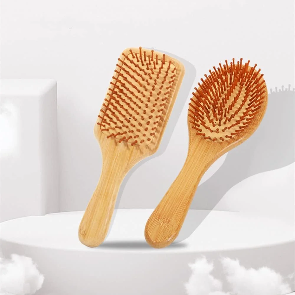 ست شانه موی بامبو چوبی طبیعی بزرگ U-HOOME، برس موی گره باز کن بامبو برای زنان، برس مویی پارویی برای موهای بلند کوتاه ضخیم نازک صاف مجعد موج دار خشک ست شانه موی بامبو چوبی طبیعی بزرگ U-HOOME، برس موی گره باز کن بامبو برای زنان، برس مویی پارویی برای موهای بلند کوتاه ضخیم نازک صاف مجعد موج دار خشک