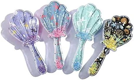 برس موی پری دریایی تزویق، شانه باز کننده گره مو، شانه اکلیلی صدفی ماساژور پوست سر، باز کننده گره مو برای موهای خشک و خیس کودکان دختران و زنان برس موی پری دریایی تزویق، شانه باز کننده گره مو، شانه اکلیلی صدفی ماساژور پوست سر، باز کننده گره مو برای موهای خشک و خیس کودکان دختران و زنان