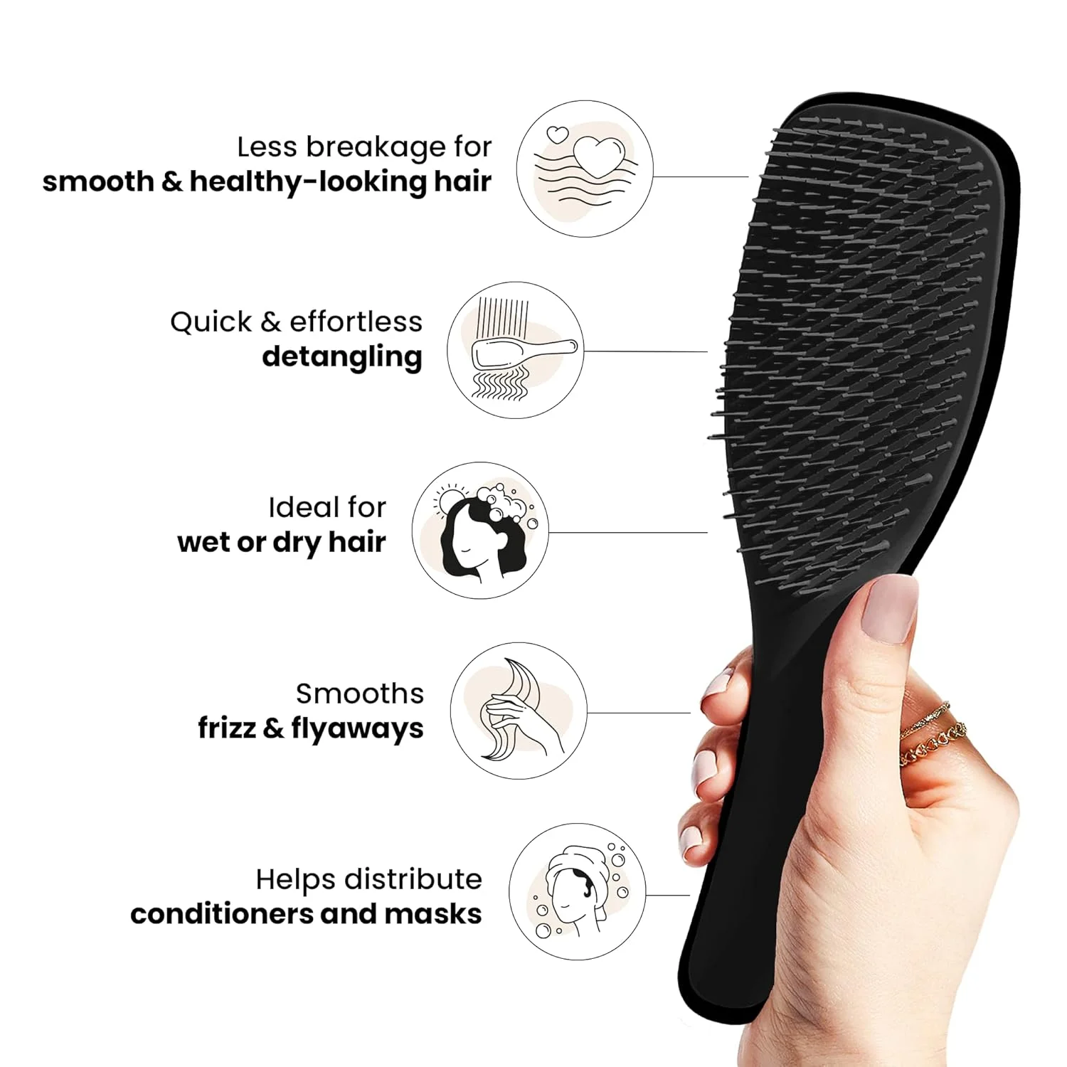 Tangle Teezer Wet Detangler - مشکی/مشکی Tangle Teezer Wet Detangler - مشکی/مشکی