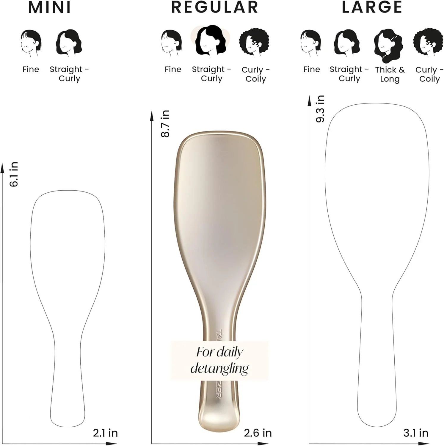 برس باز کننده گره مو Tangle Teezer مدل Ultimate Detangler رنگ کروم- طلایی شامپاین