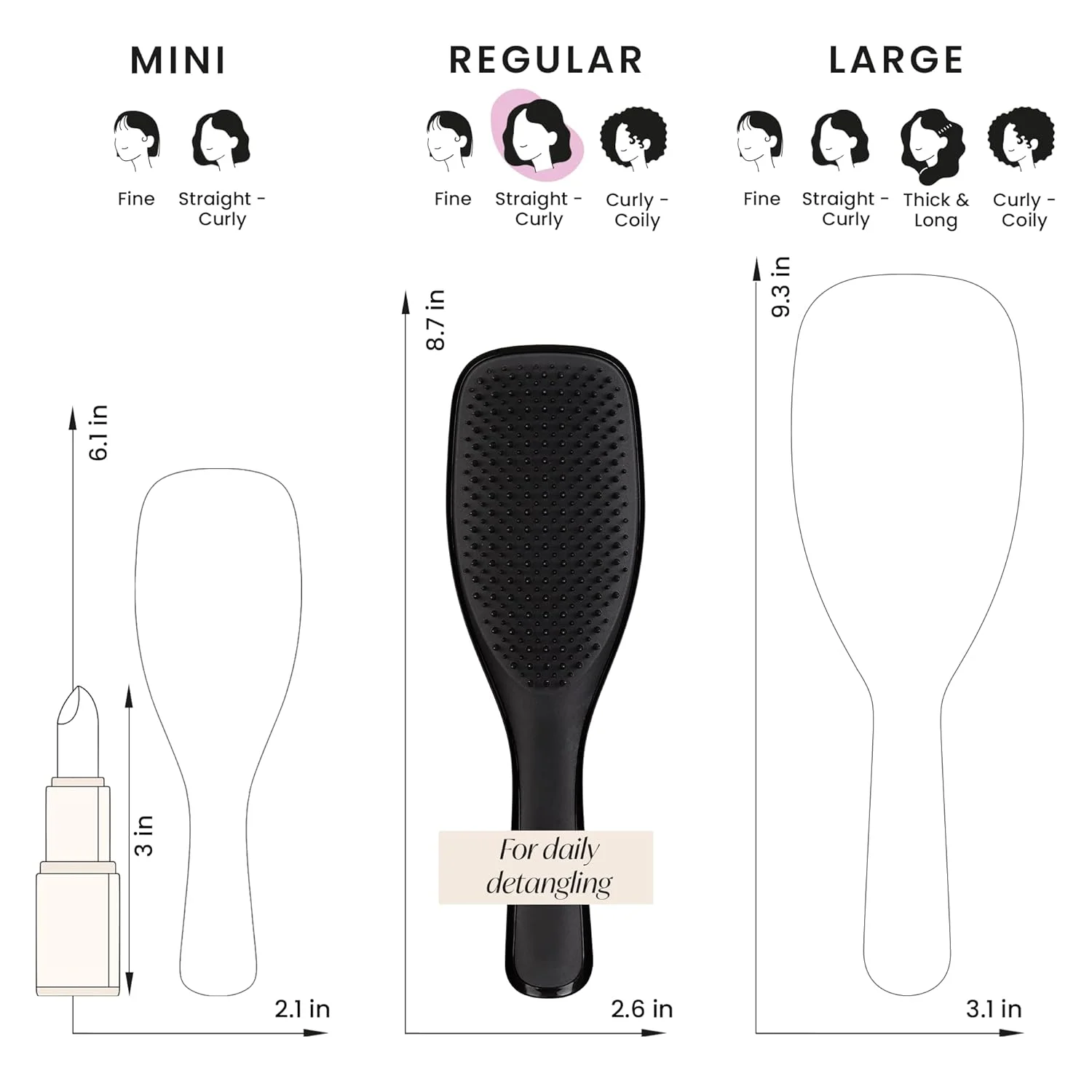 Tangle Teezer Wet Detangler - مشکی/مشکی Tangle Teezer Wet Detangler - مشکی/مشکی